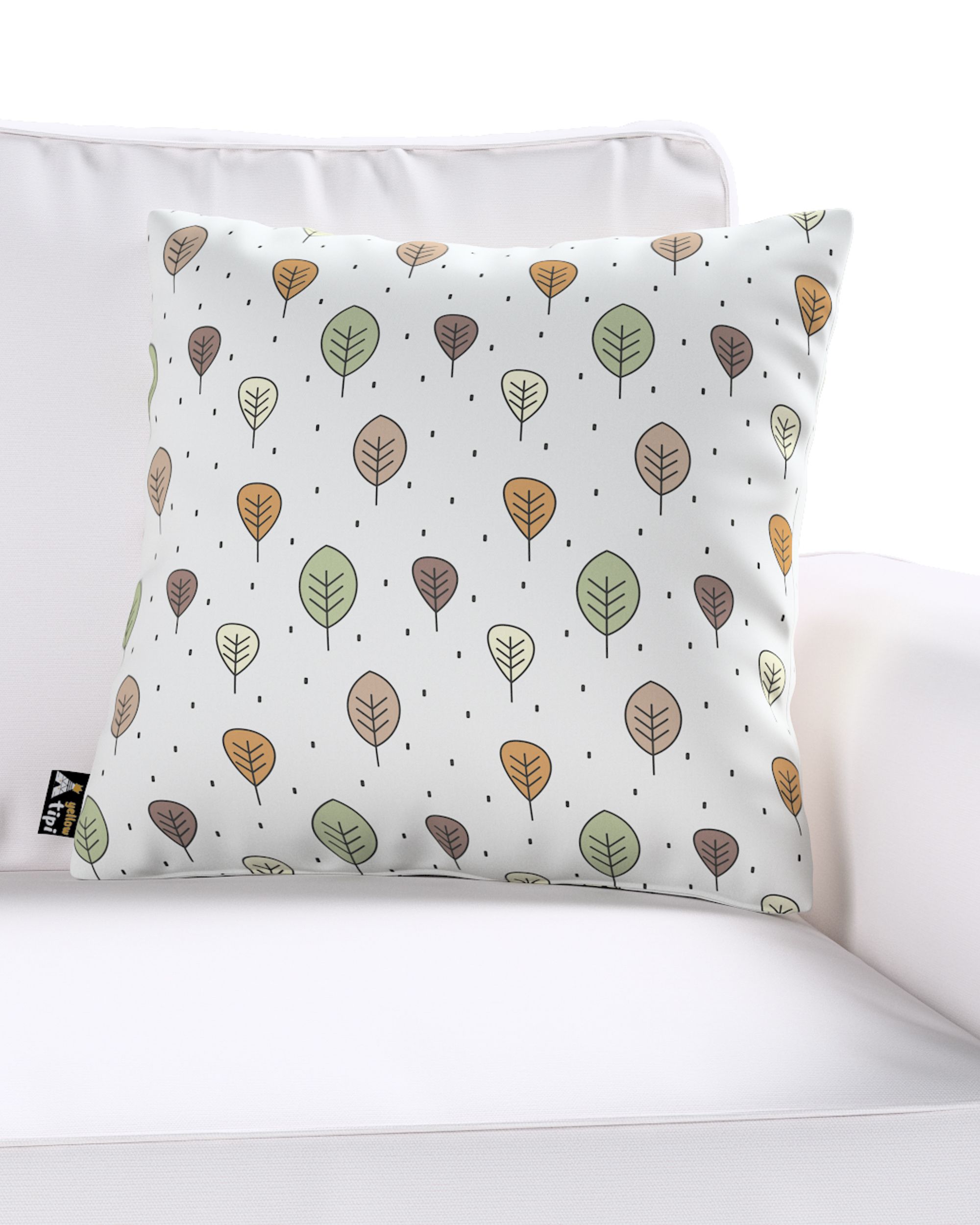 Kissenbezug Milly Farbe braun Stoff gemustert (hover)