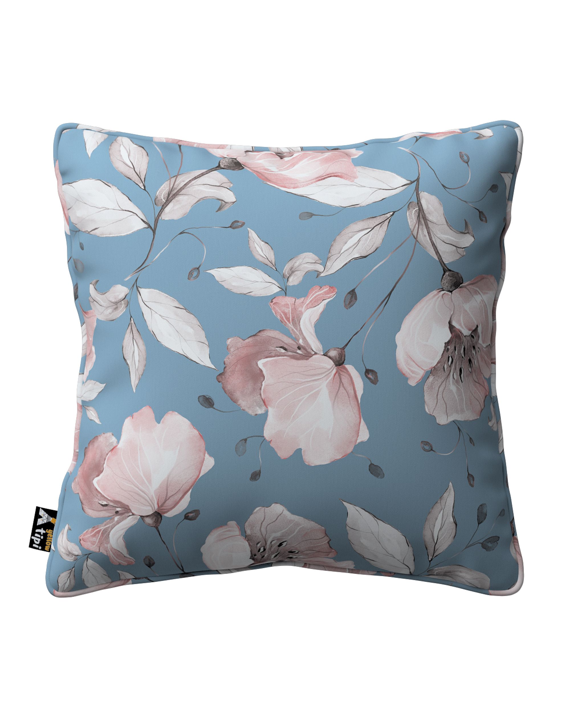 Kissenbezug Lola Farbe blau Stoff gemustert