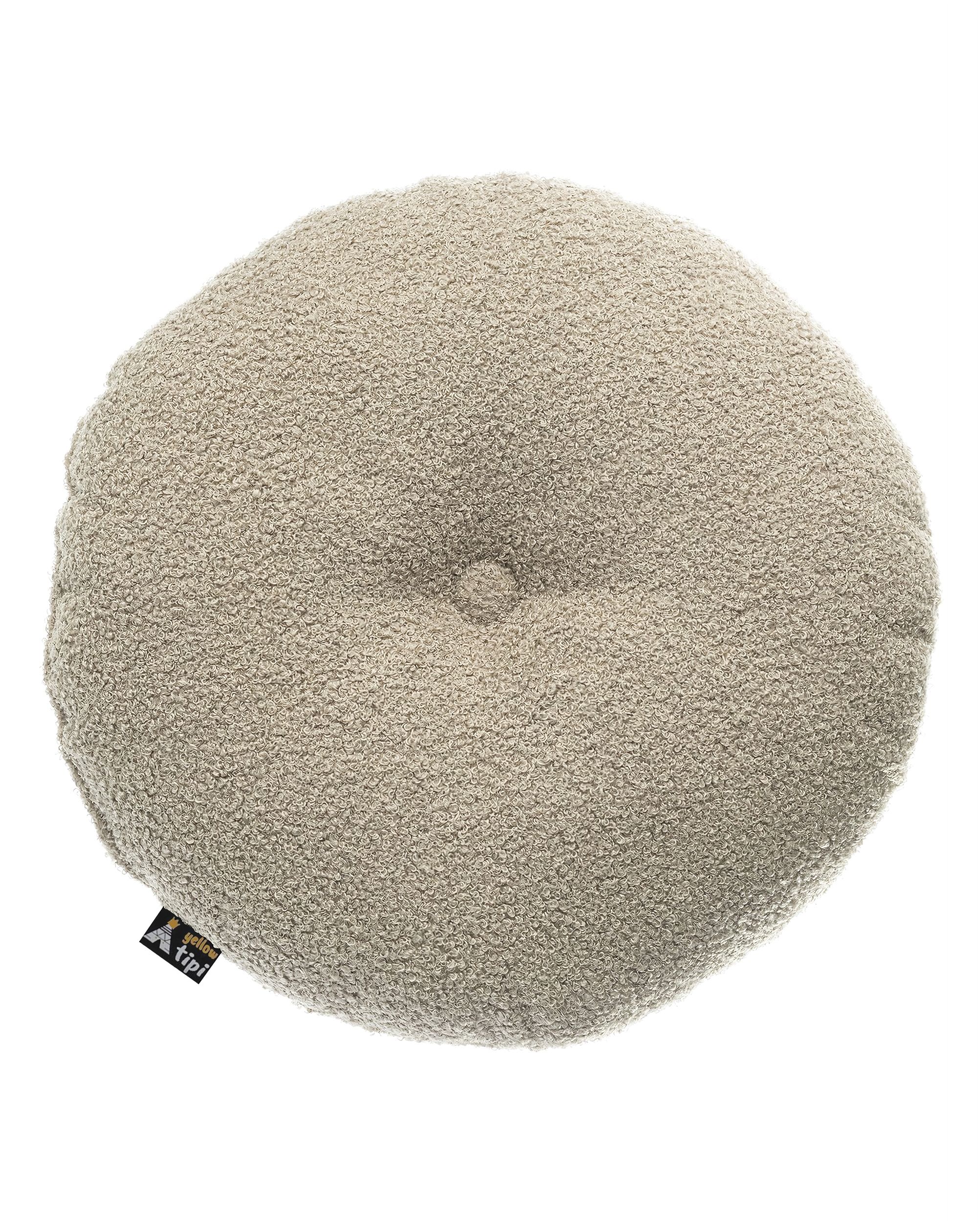 Kissen Candy Dot Farbe beige Stoff strukturiert