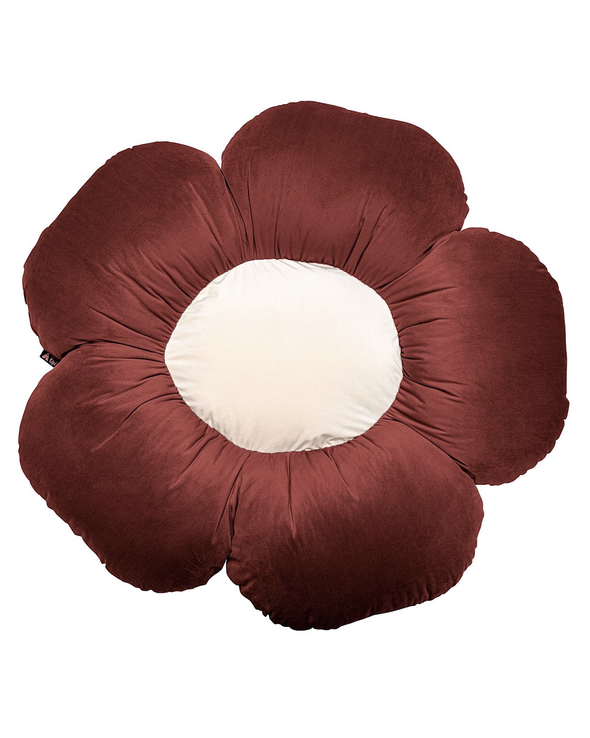 Blumenkissen Mia II Farbe rot Stoff glänzend, samt (hover)