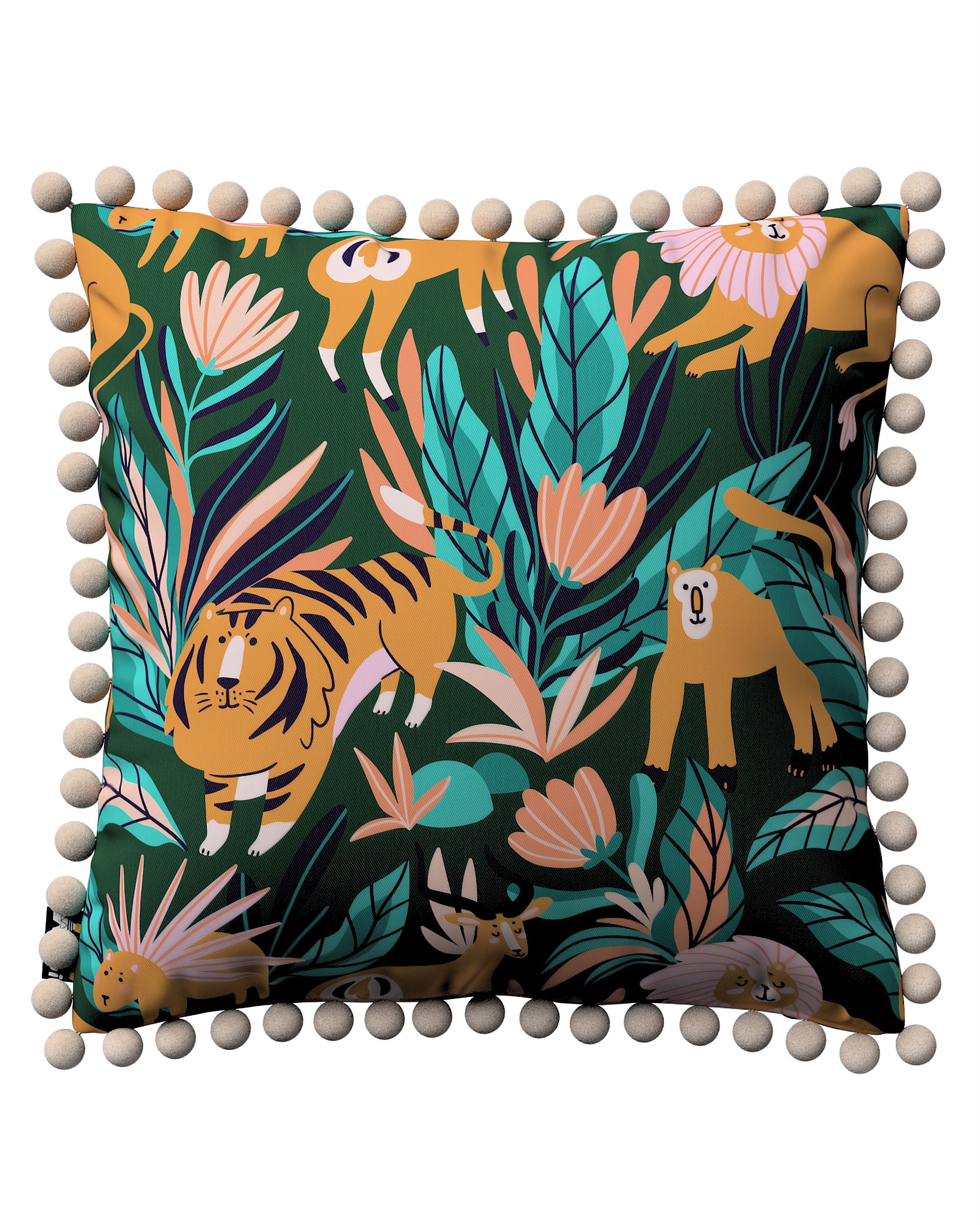 Kissenbezug Daisy Farbe orange Stoff gemustert