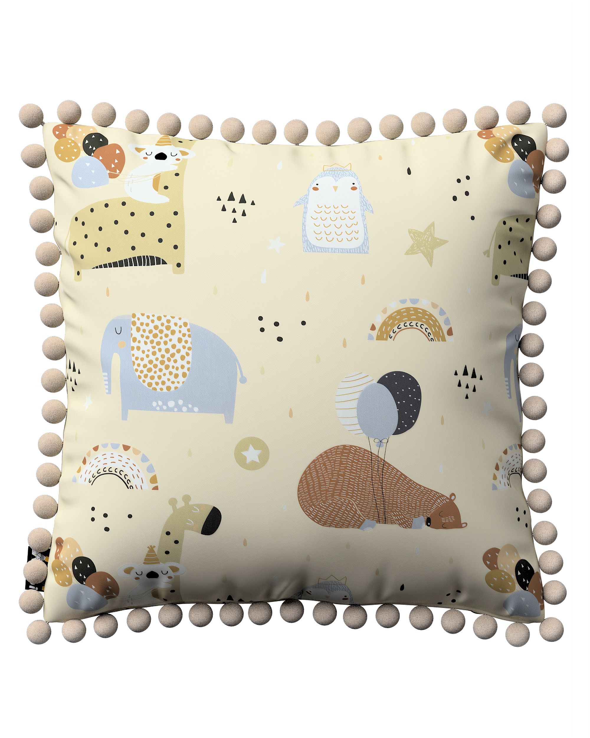 Kissenbezug Daisy Farbe beige Stoff gemustert