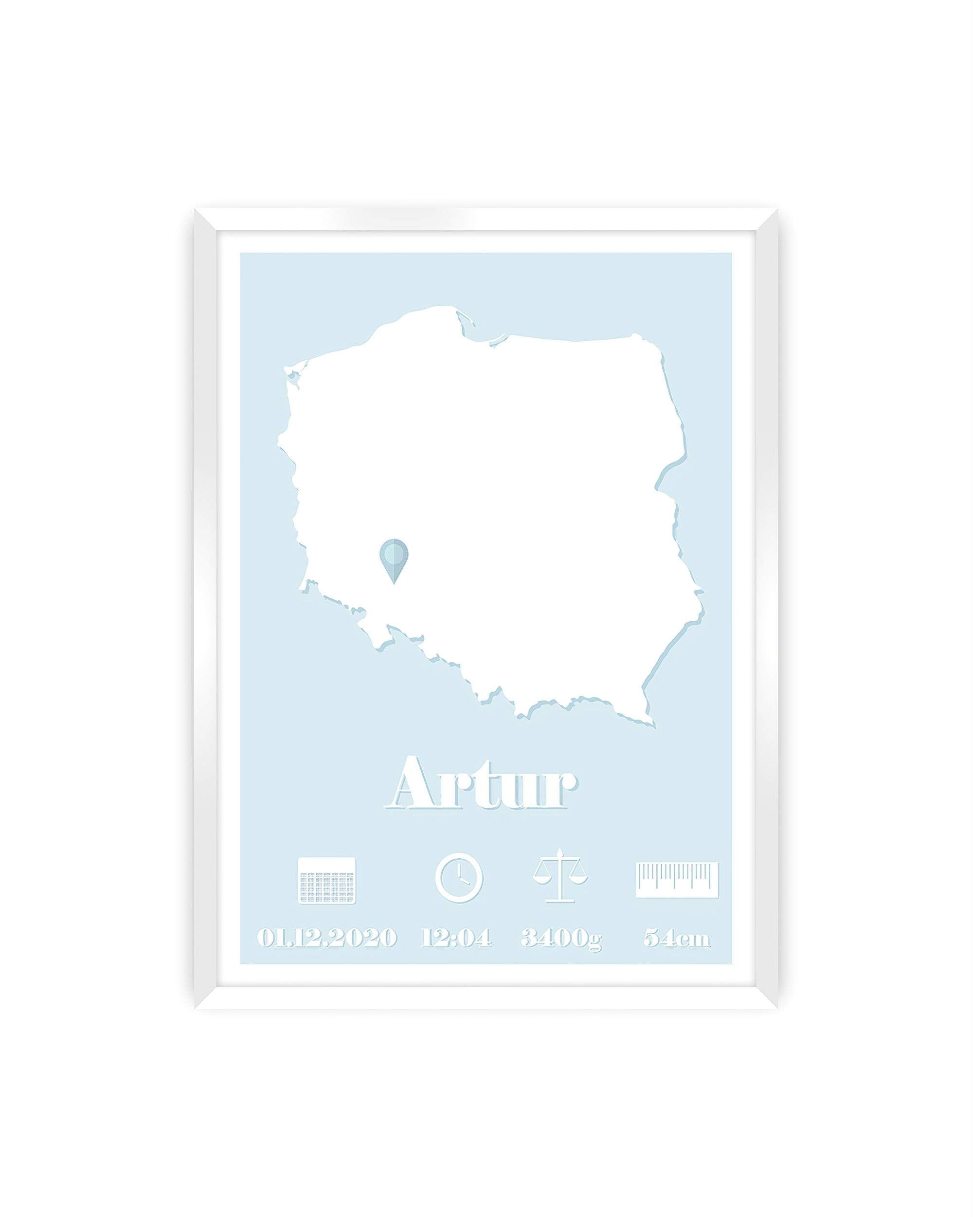 Geburtsbild The Map baby blue