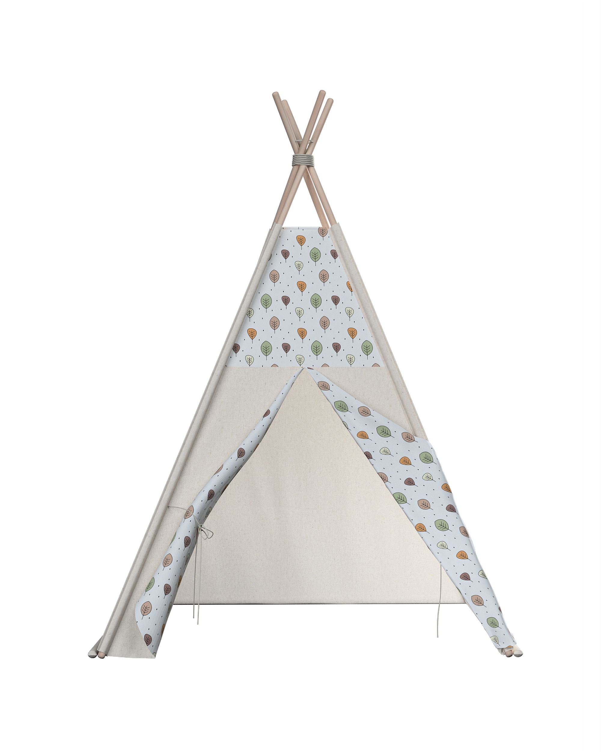 Tipi-Zelt Farbe braun Stoff gemustert (hover)