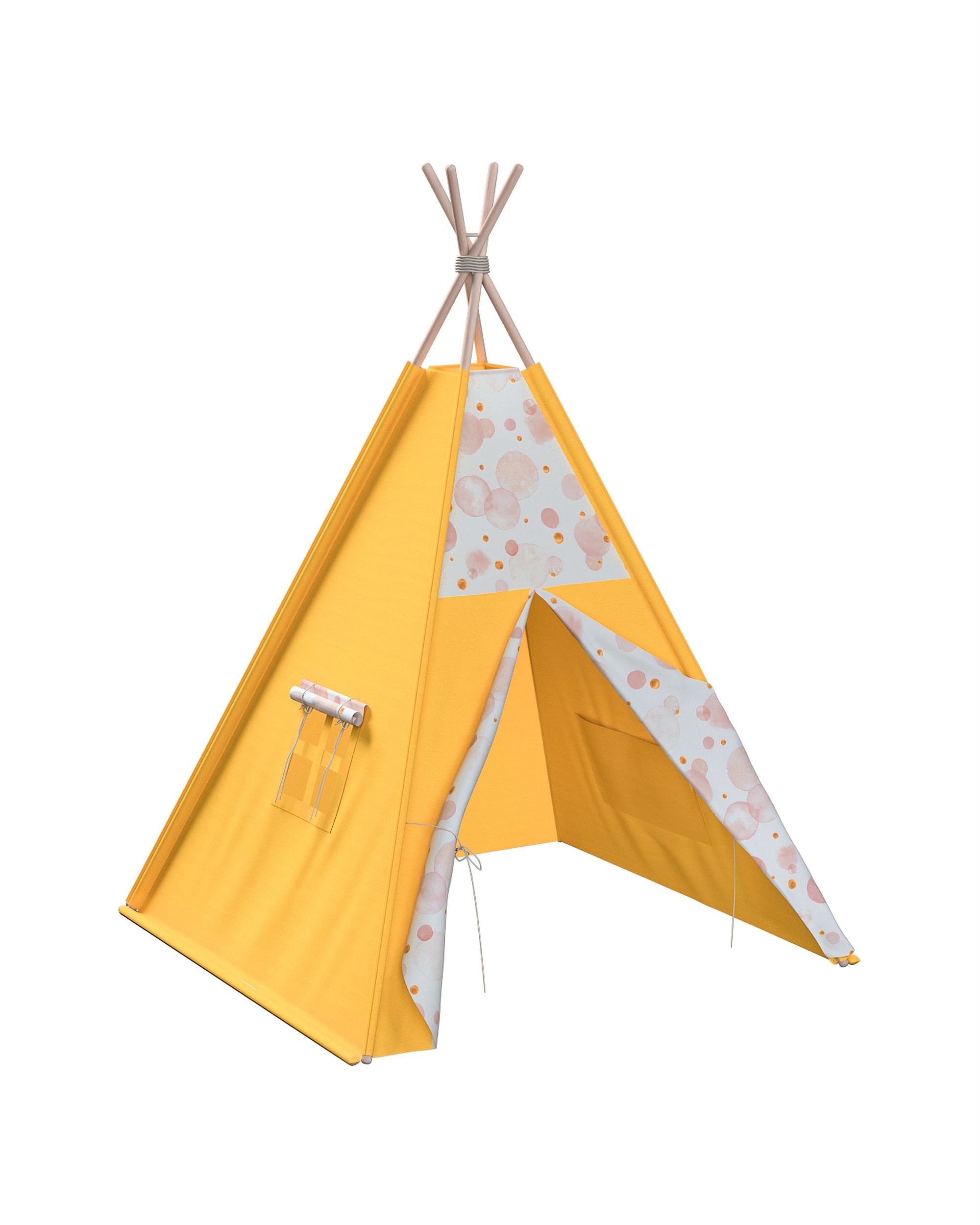 Tipi-Zelt Farbe rosa Stoff gemustert