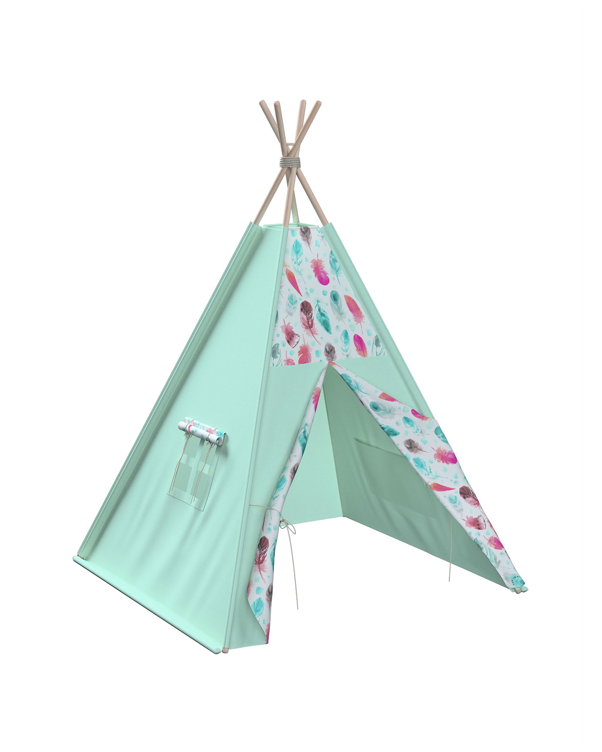 Tipi-Zelt Farbe blau Stoff gemustert