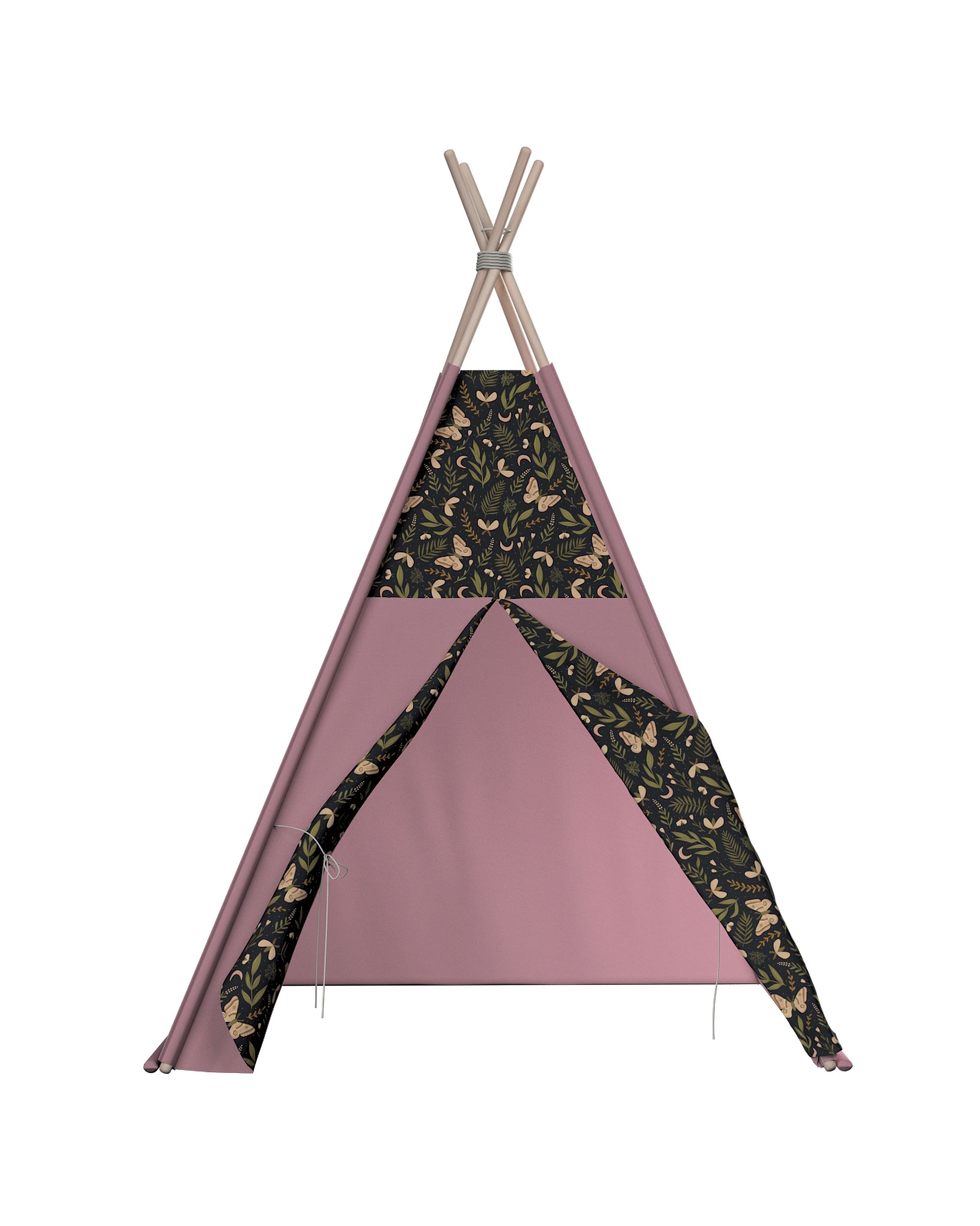 Tipi-Zelt Farbe schwarz Stoff gemustert (hover)