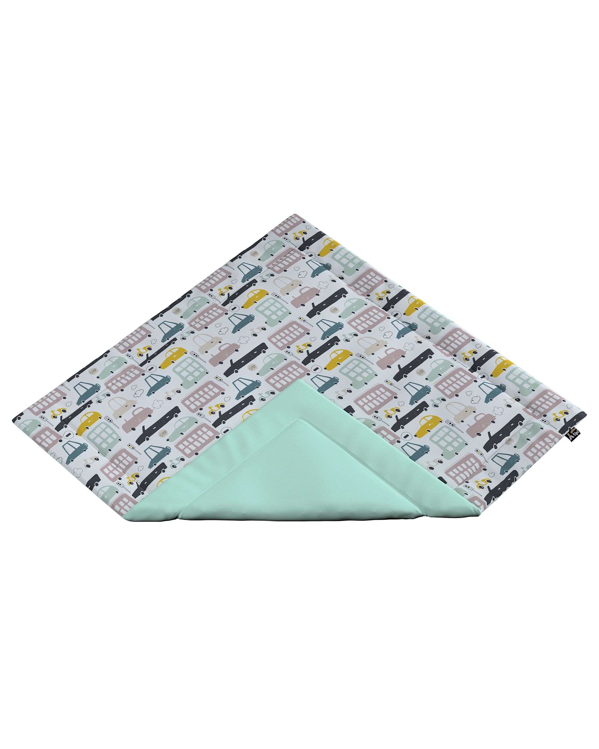 Tipi-Matte 110x110cm Farbe beige Stoff gemustert