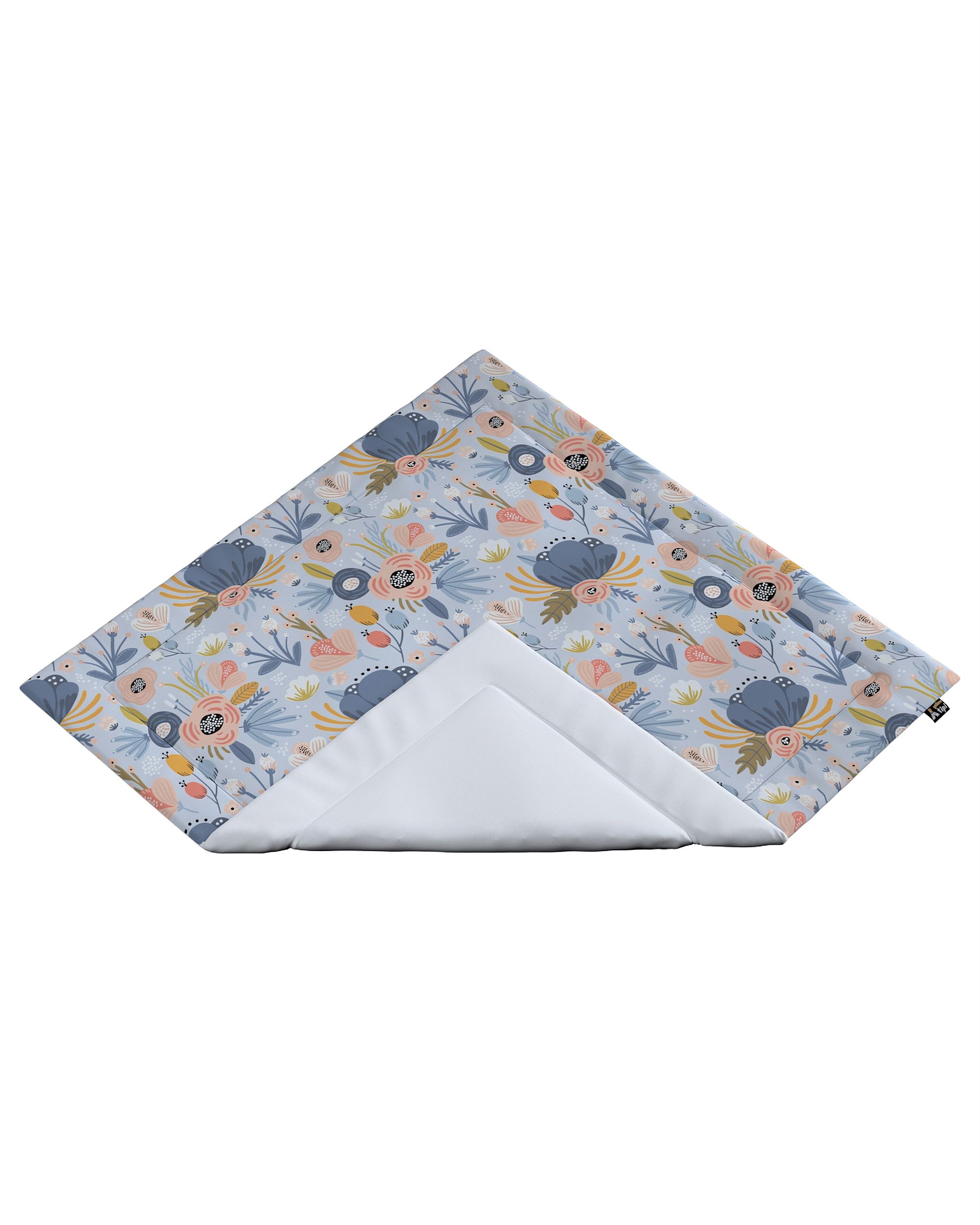 Tipi-Matte 110x110cm Farbe blau Stoff gemustert