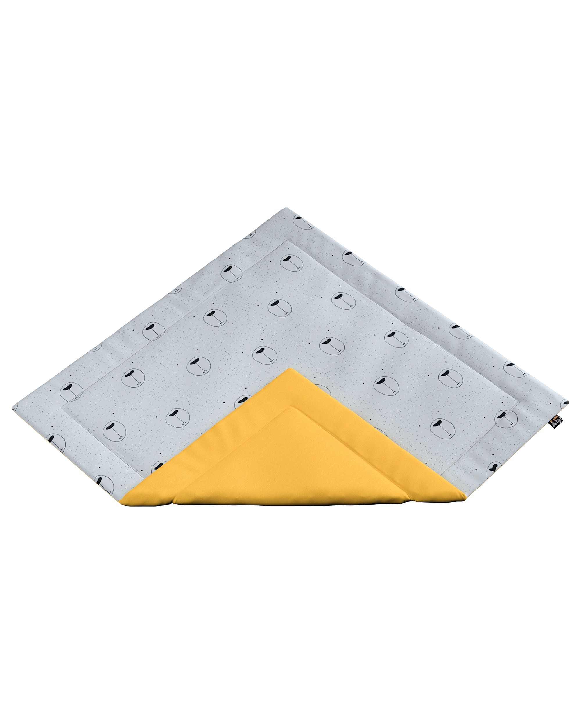 Tipi-Matte 110x110cm Farbe weiß Stoff gemustert