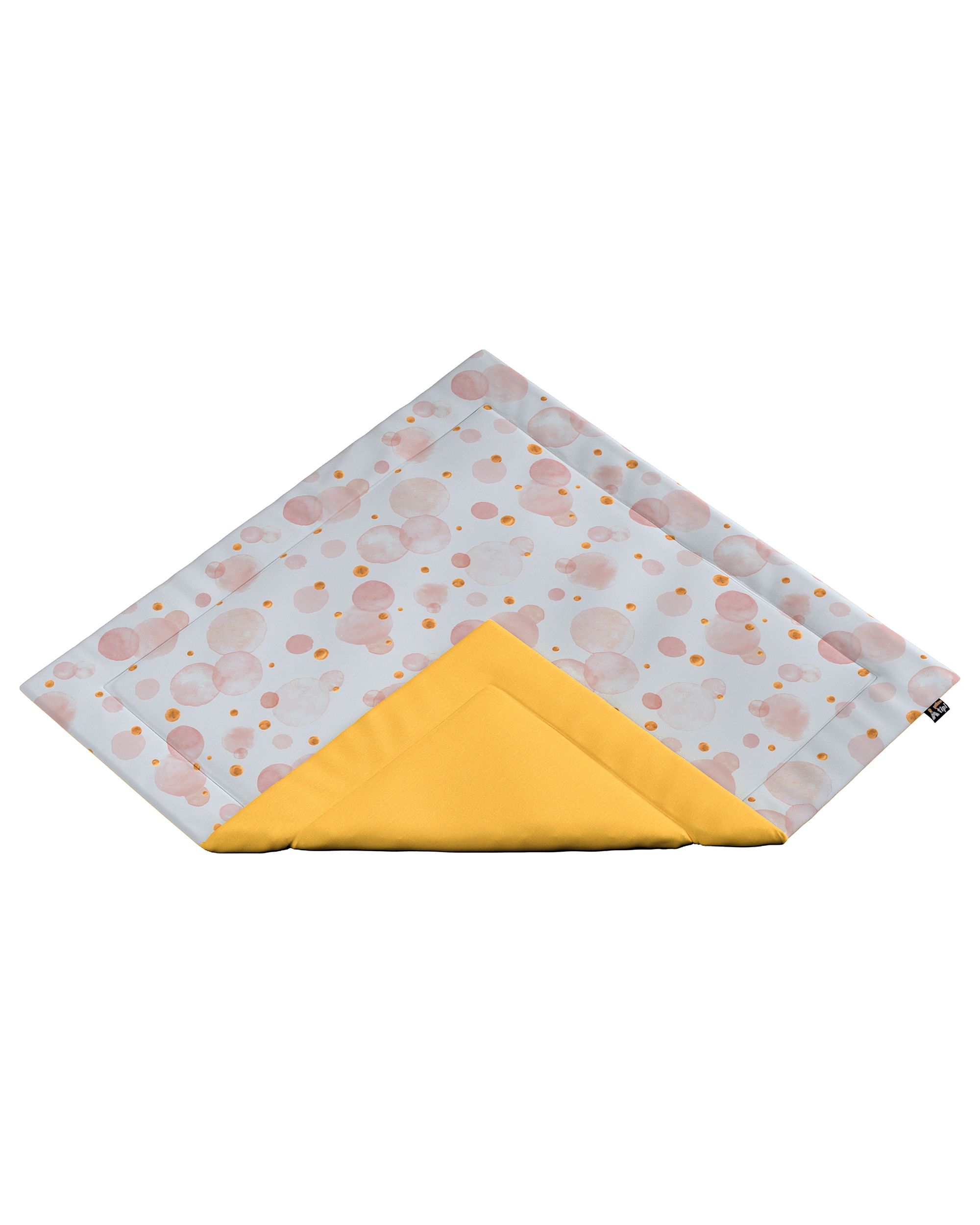 Tipi-Matte 110x110cm Farbe rosa Stoff gemustert
