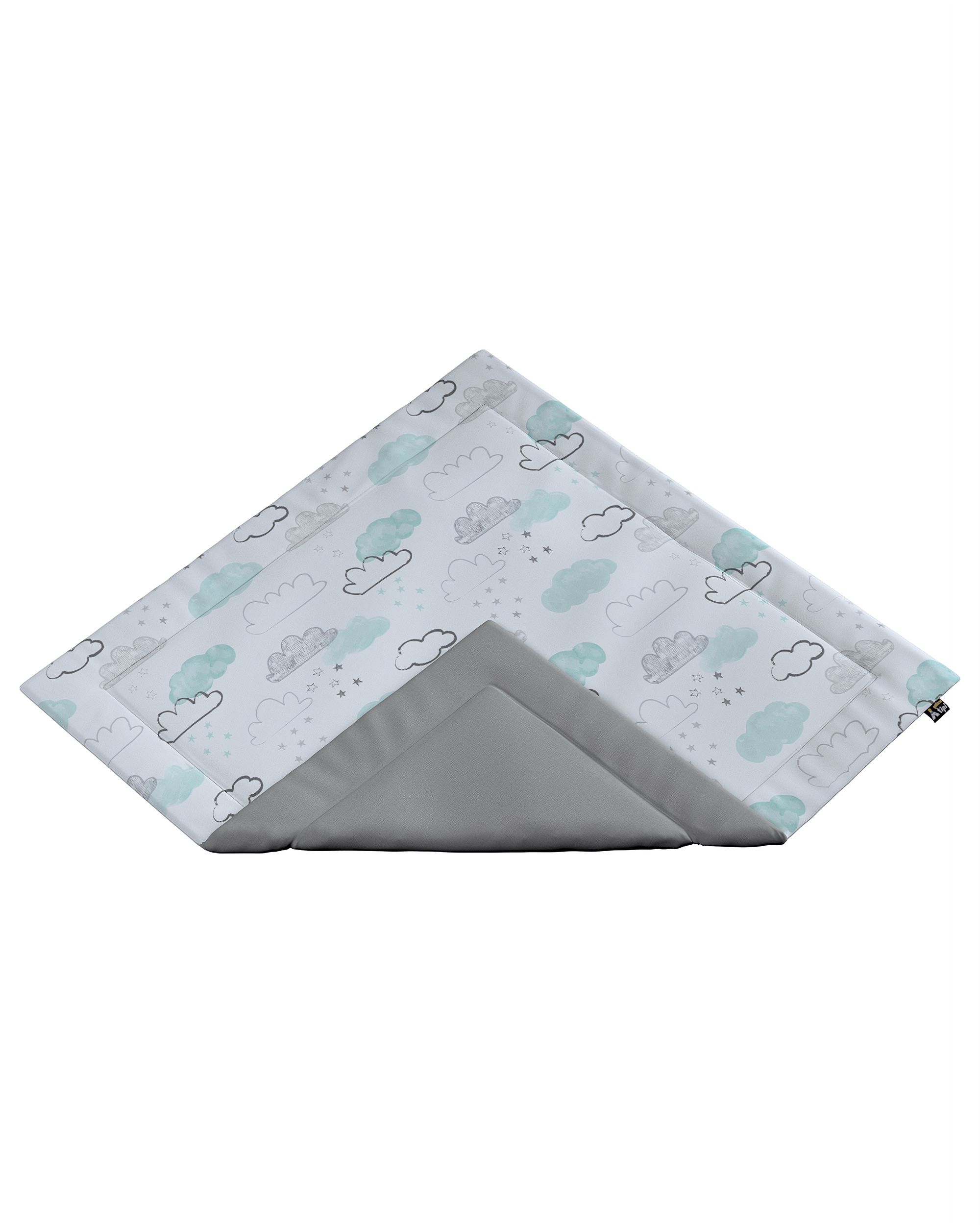 Tipi-Matte 110x110cm Farbe weiß Stoff gemustert