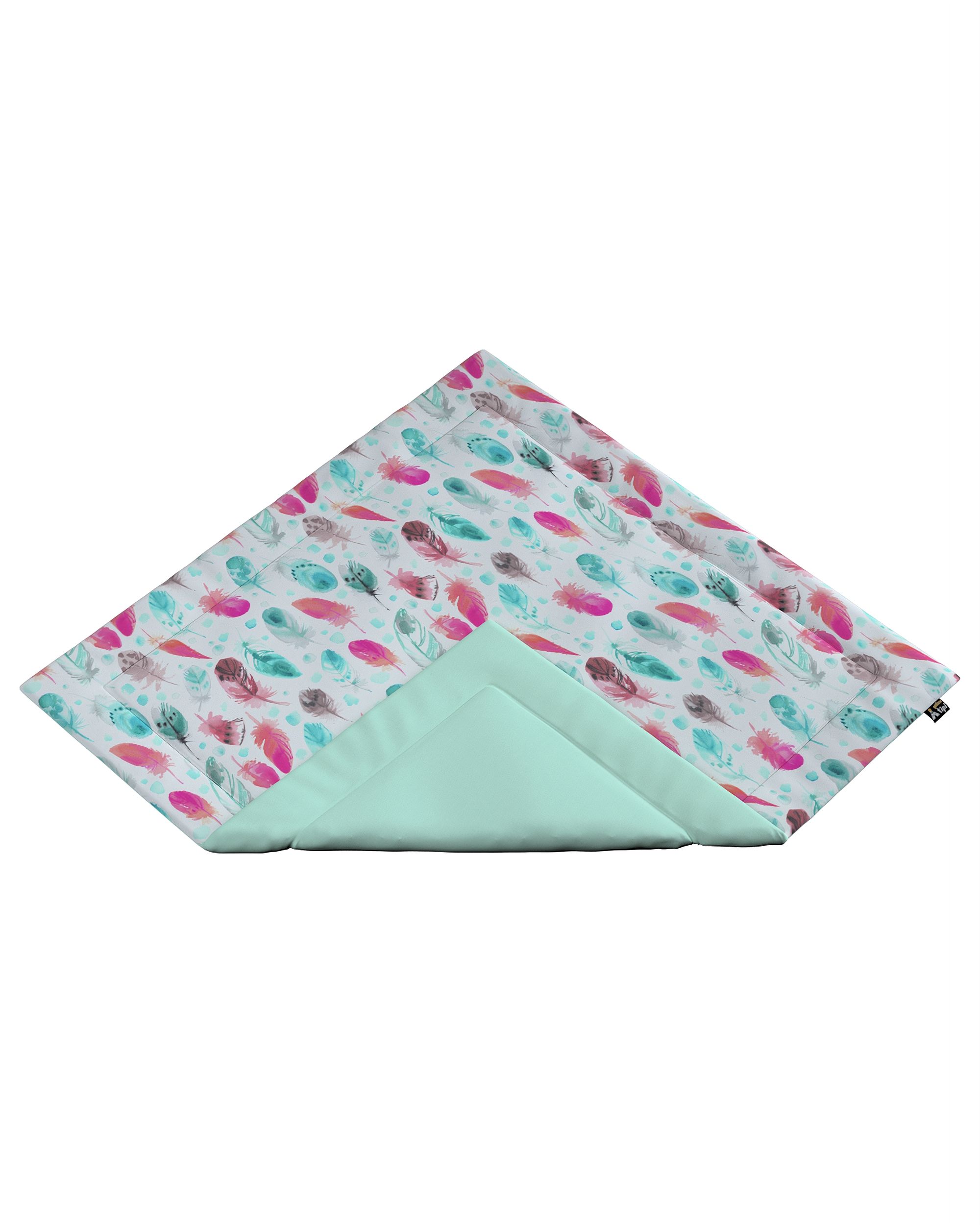 Tipi-Matte 110x110cm Farbe blau Stoff gemustert