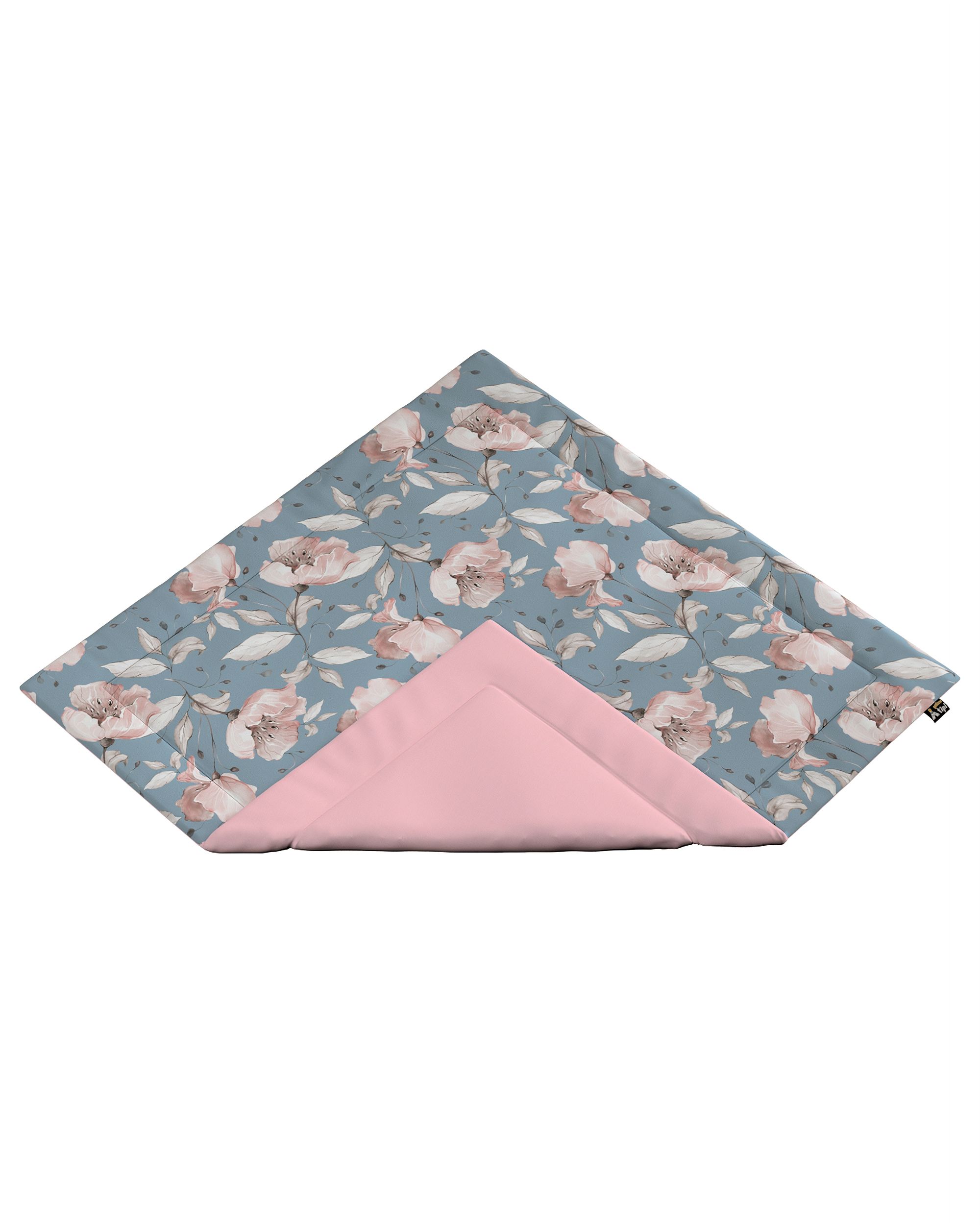 Tipi-Matte 110x110cm Farbe blau Stoff gemustert