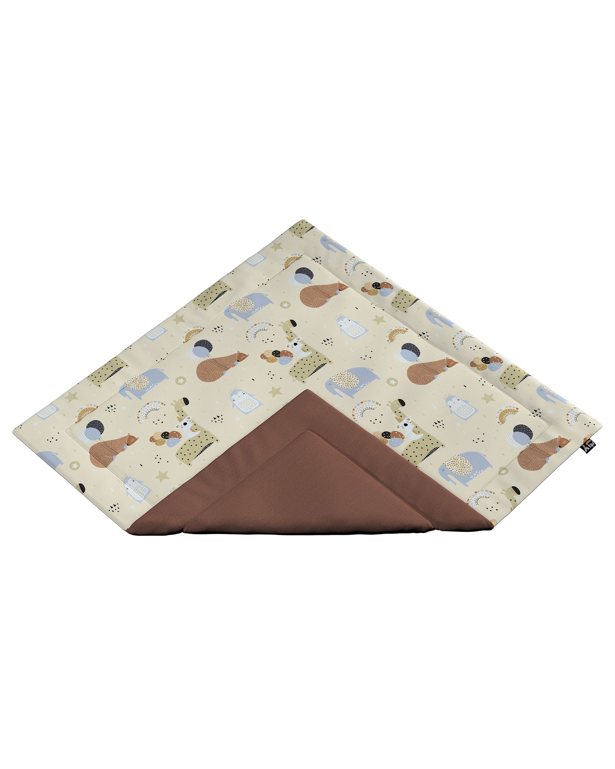 Tipi-Matte 110x110cm Farbe beige Stoff gemustert