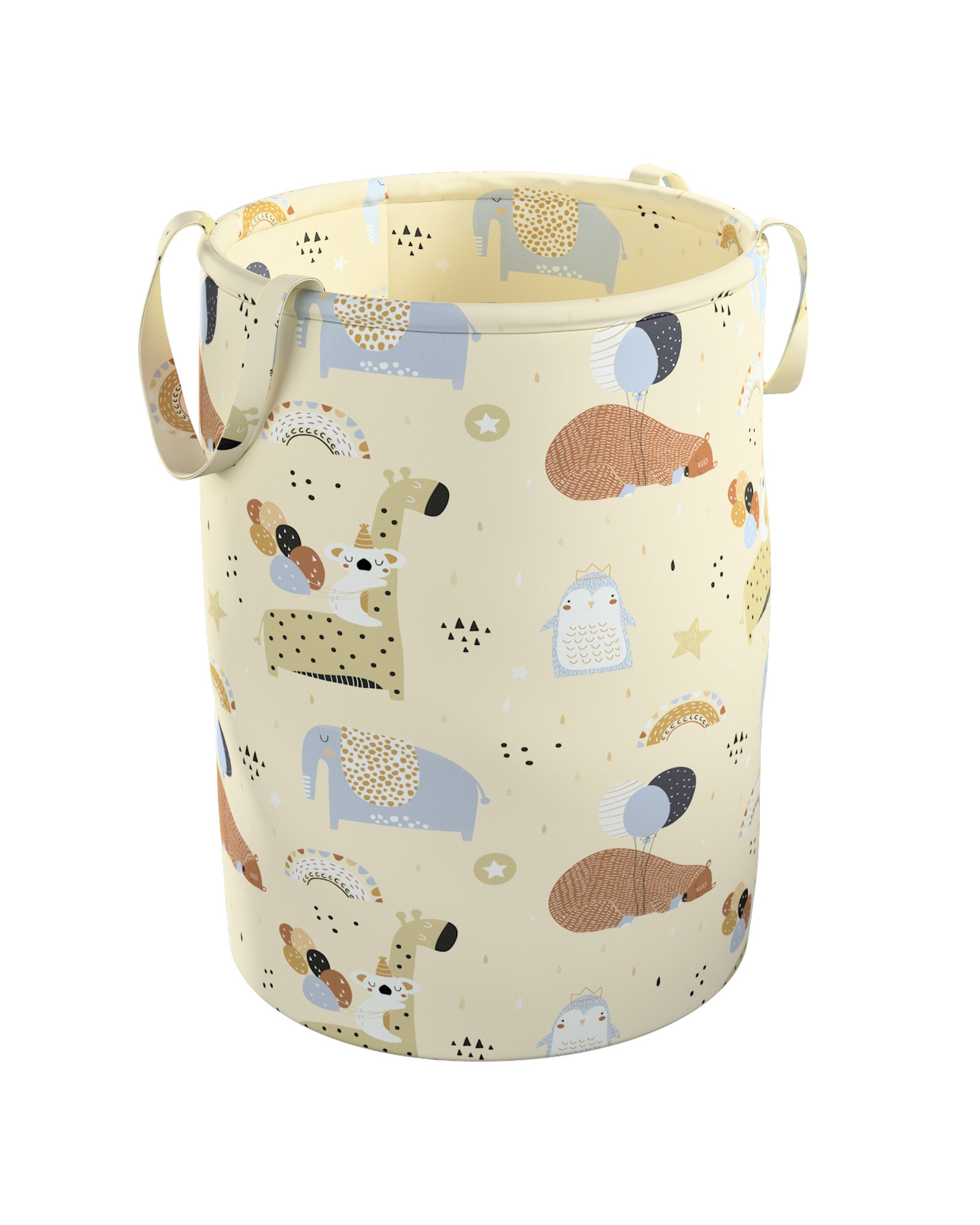 Spielzeugkorb Tobi Farbe beige Stoff gemustert