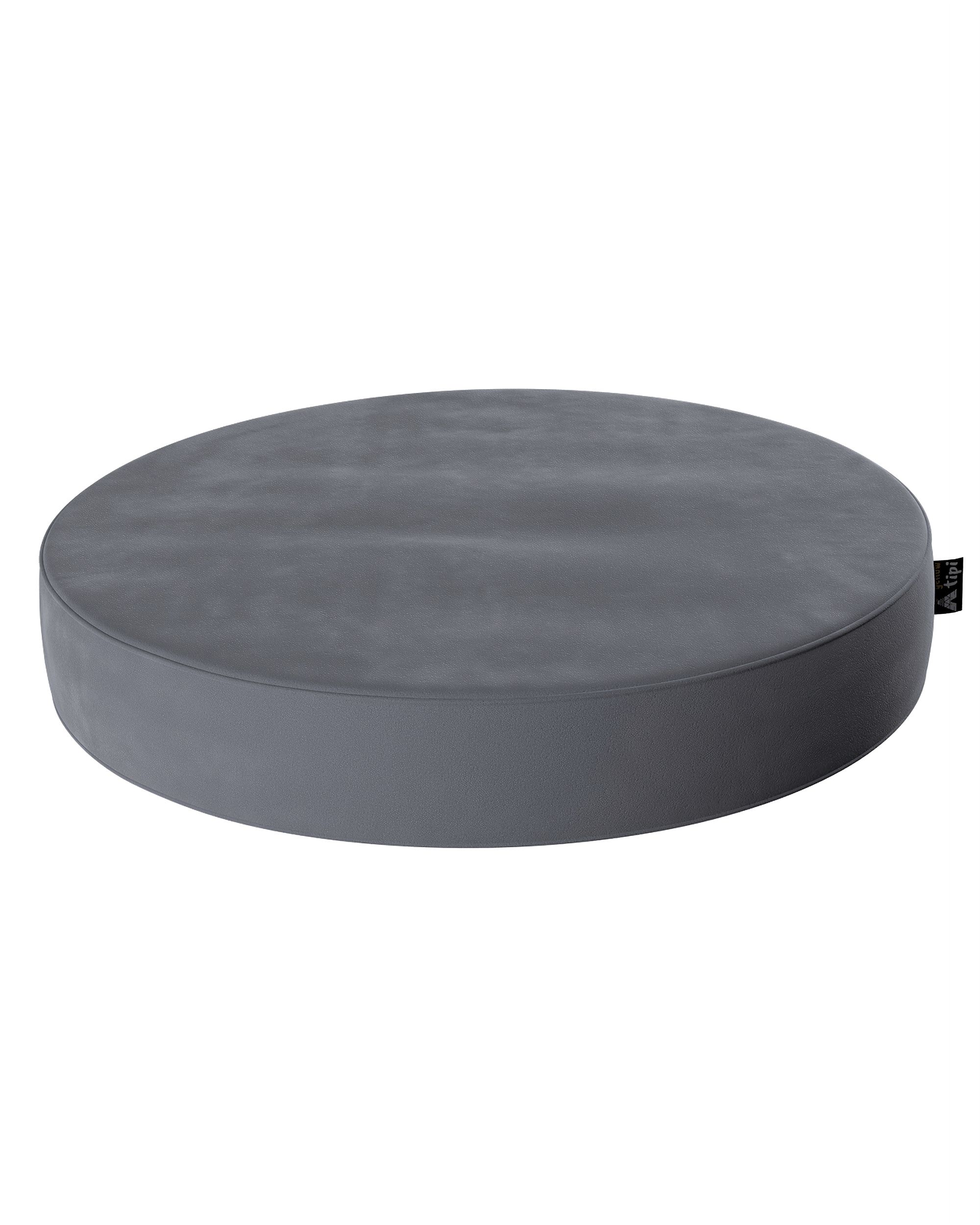 Pouf Dot Farbe grau Stoff glänzend, samt