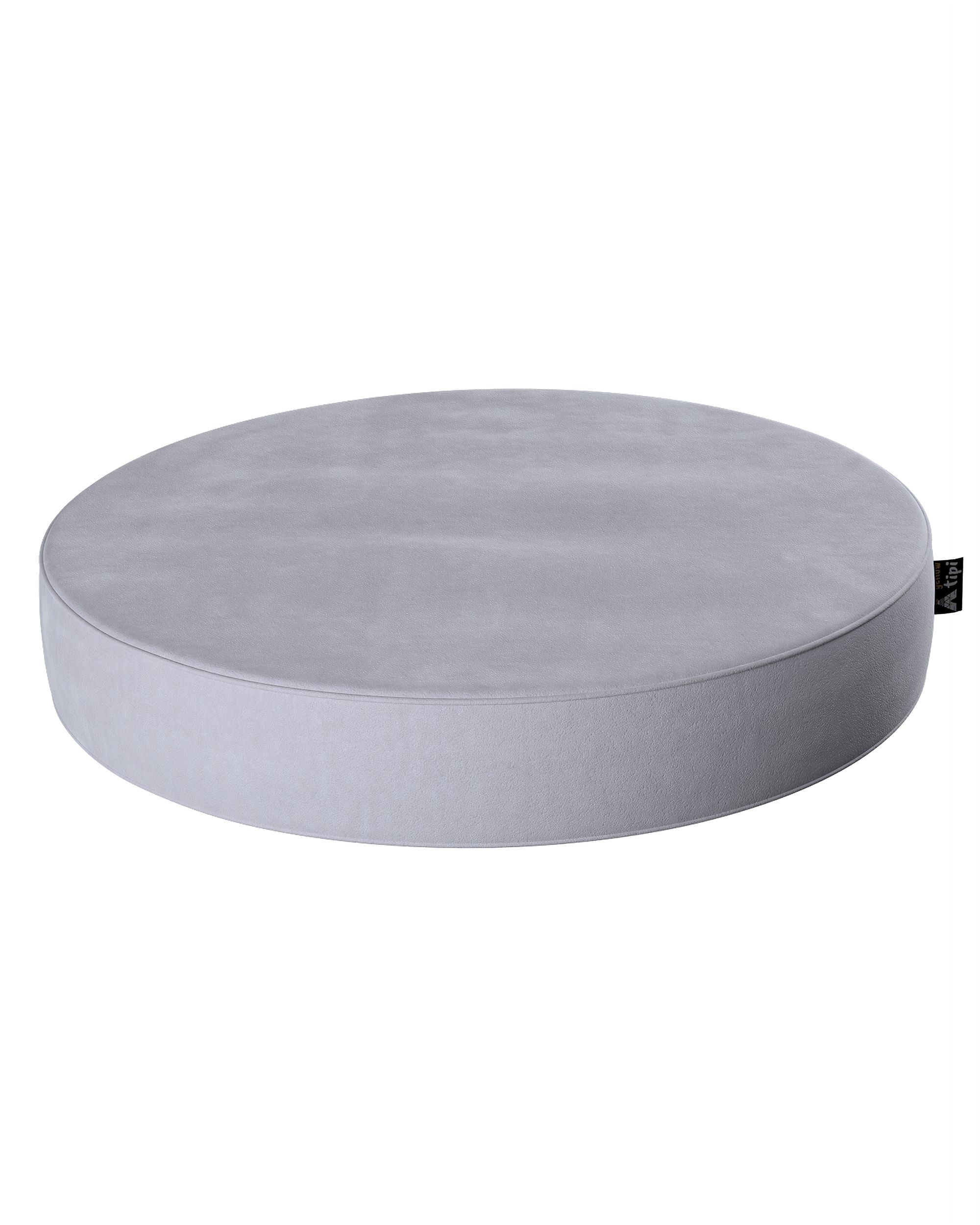 Pouf Dot Farbe grau Stoff glänzend, samt