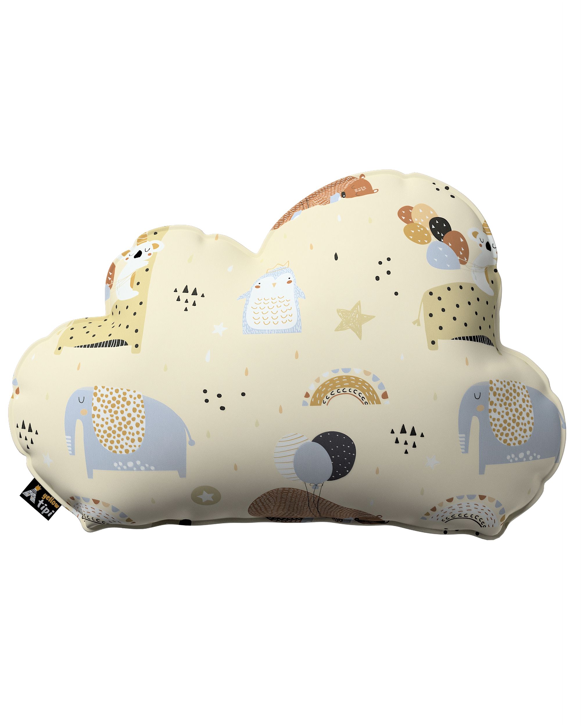 Kissen Soft Cloud Farbe beige Stoff gemustert
