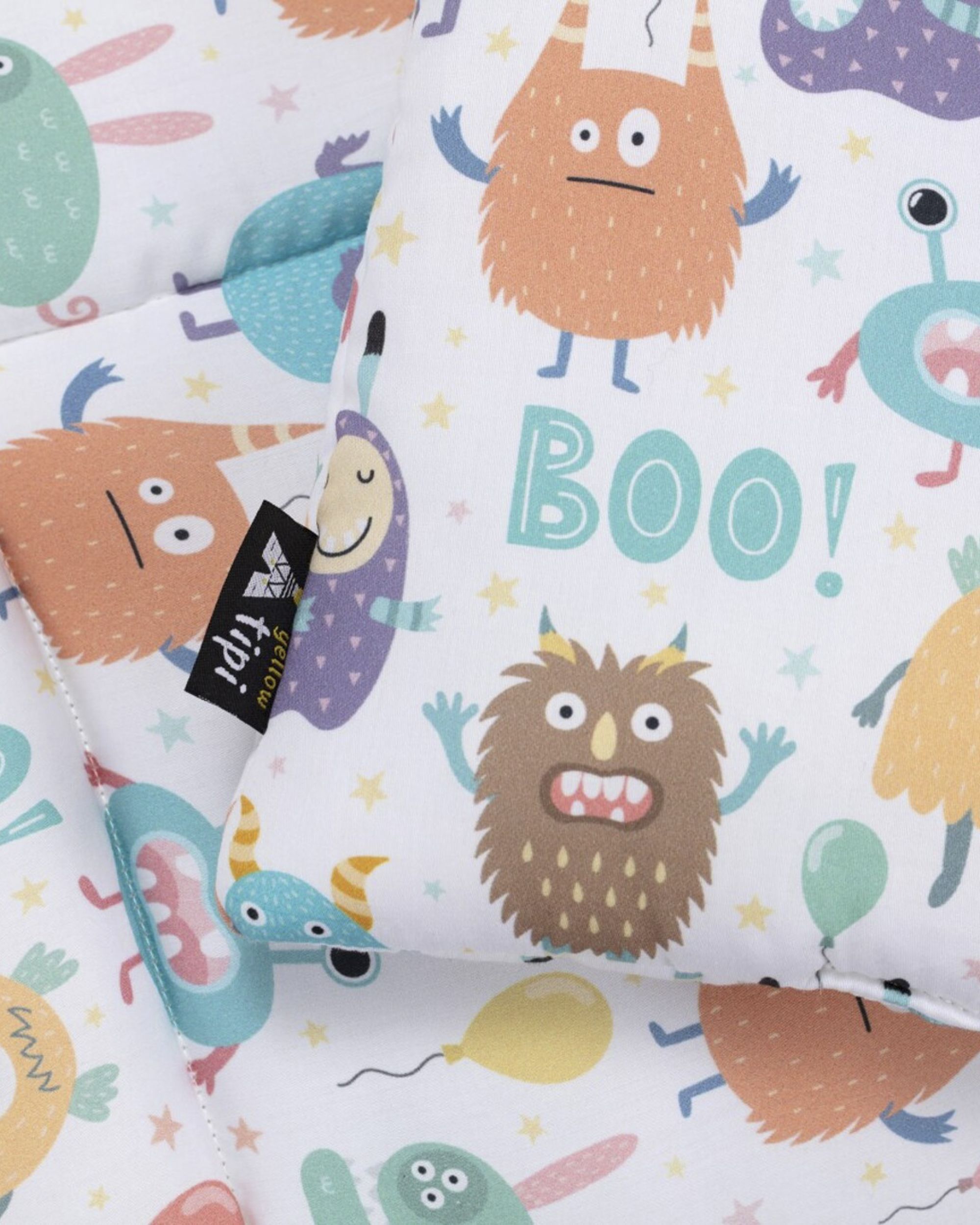 Bettwäsche mit Füllung Farbe weiß Stoff gemustert (hover)