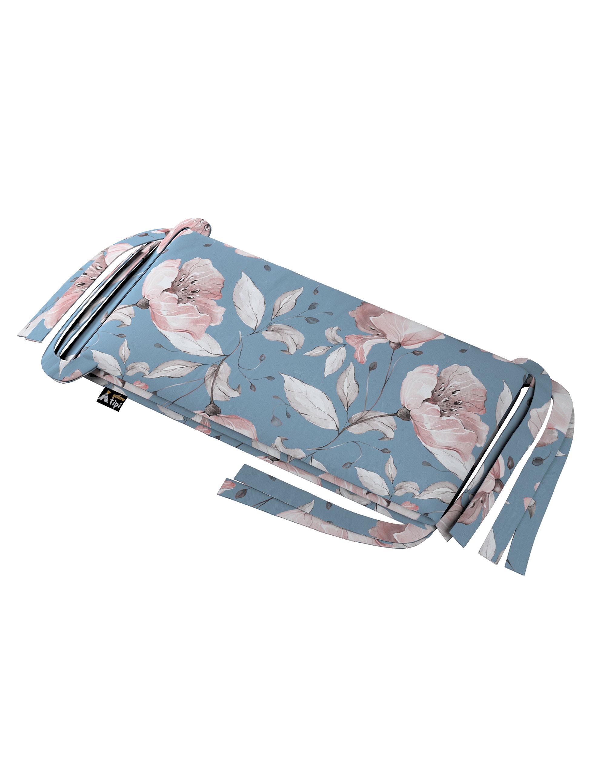 Bettumrandung Farbe blau Stoff gemustert
