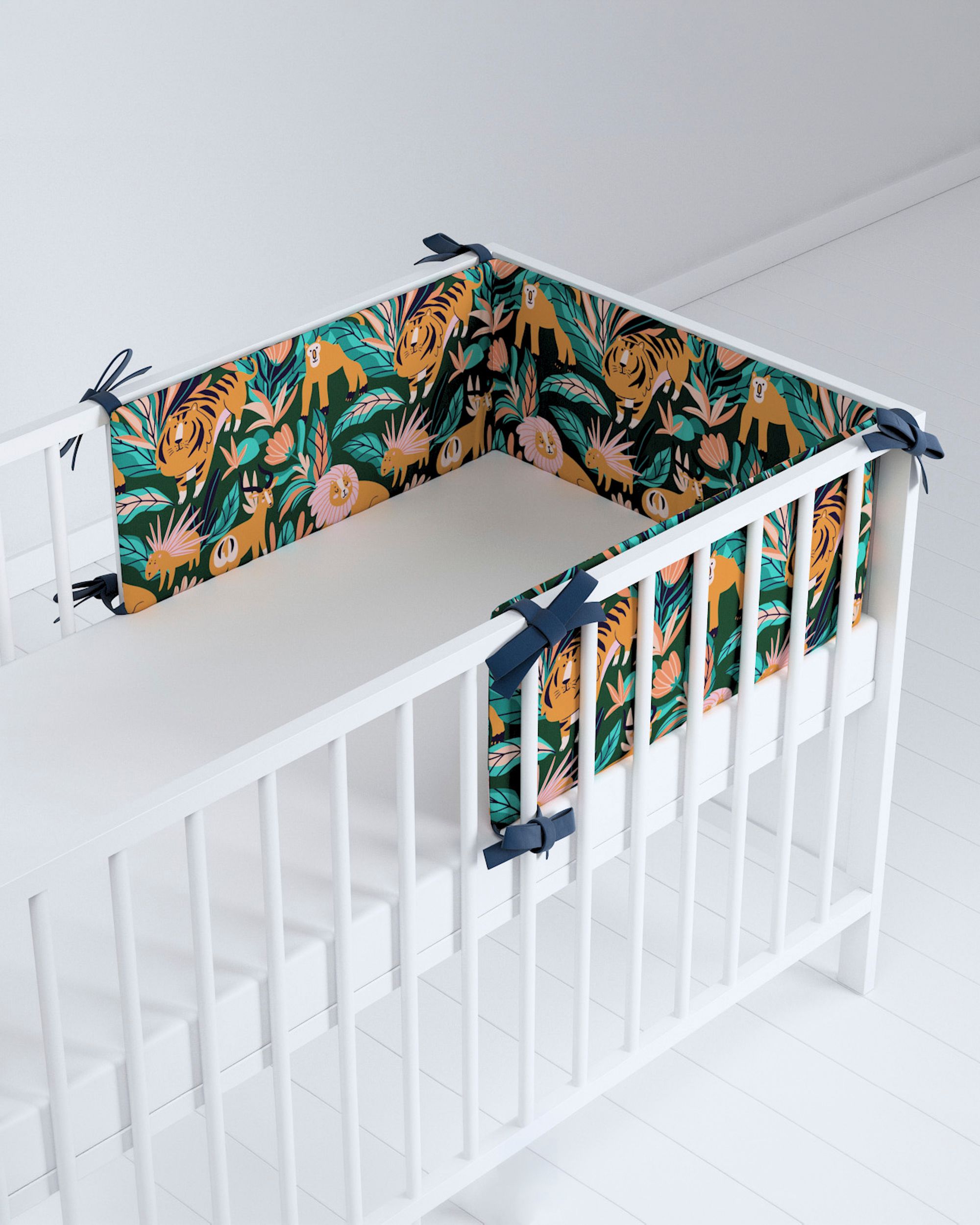 Bettumrandung Farbe braun Stoff gemustert (hover)