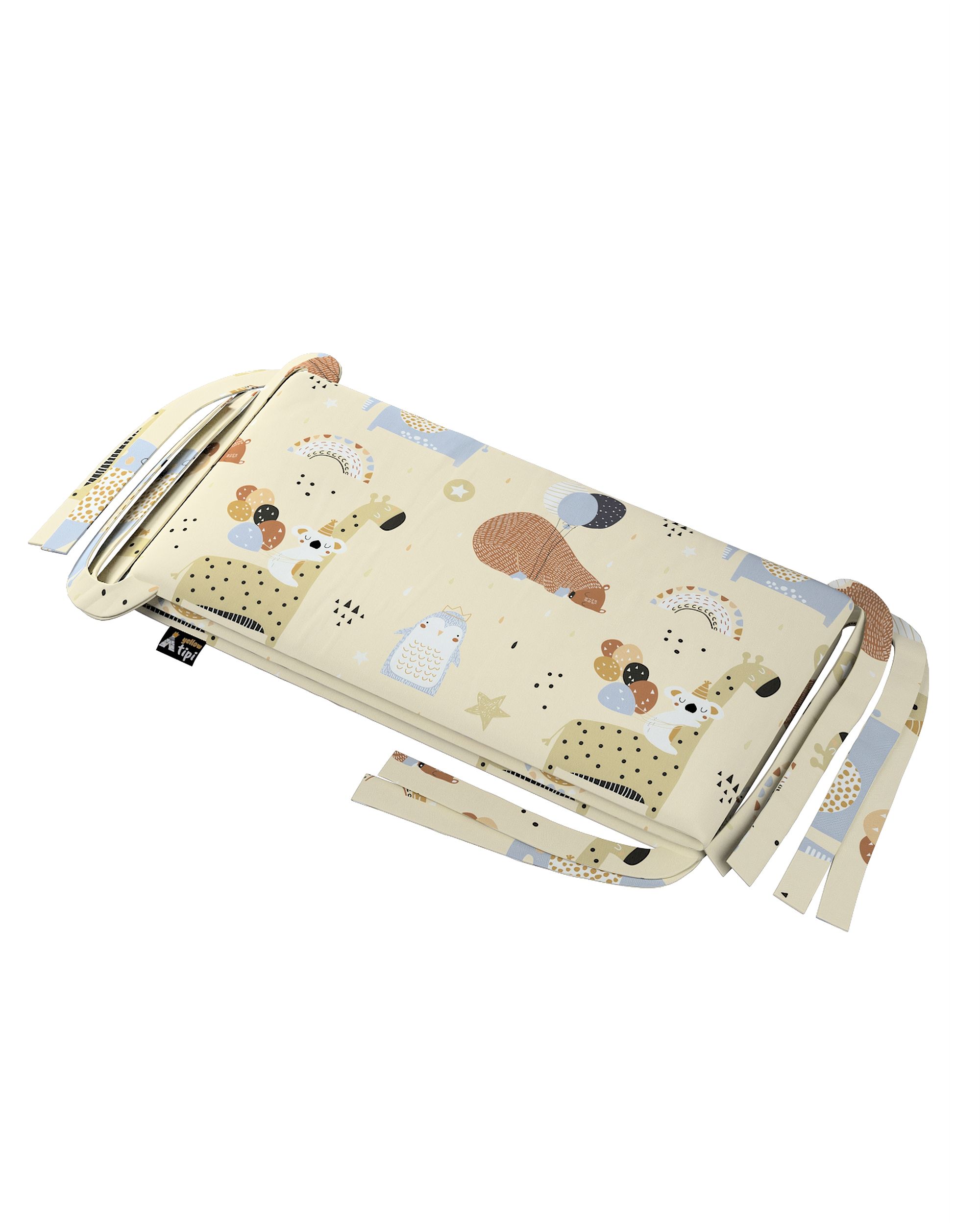Bettumrandung Farbe beige Stoff gemustert