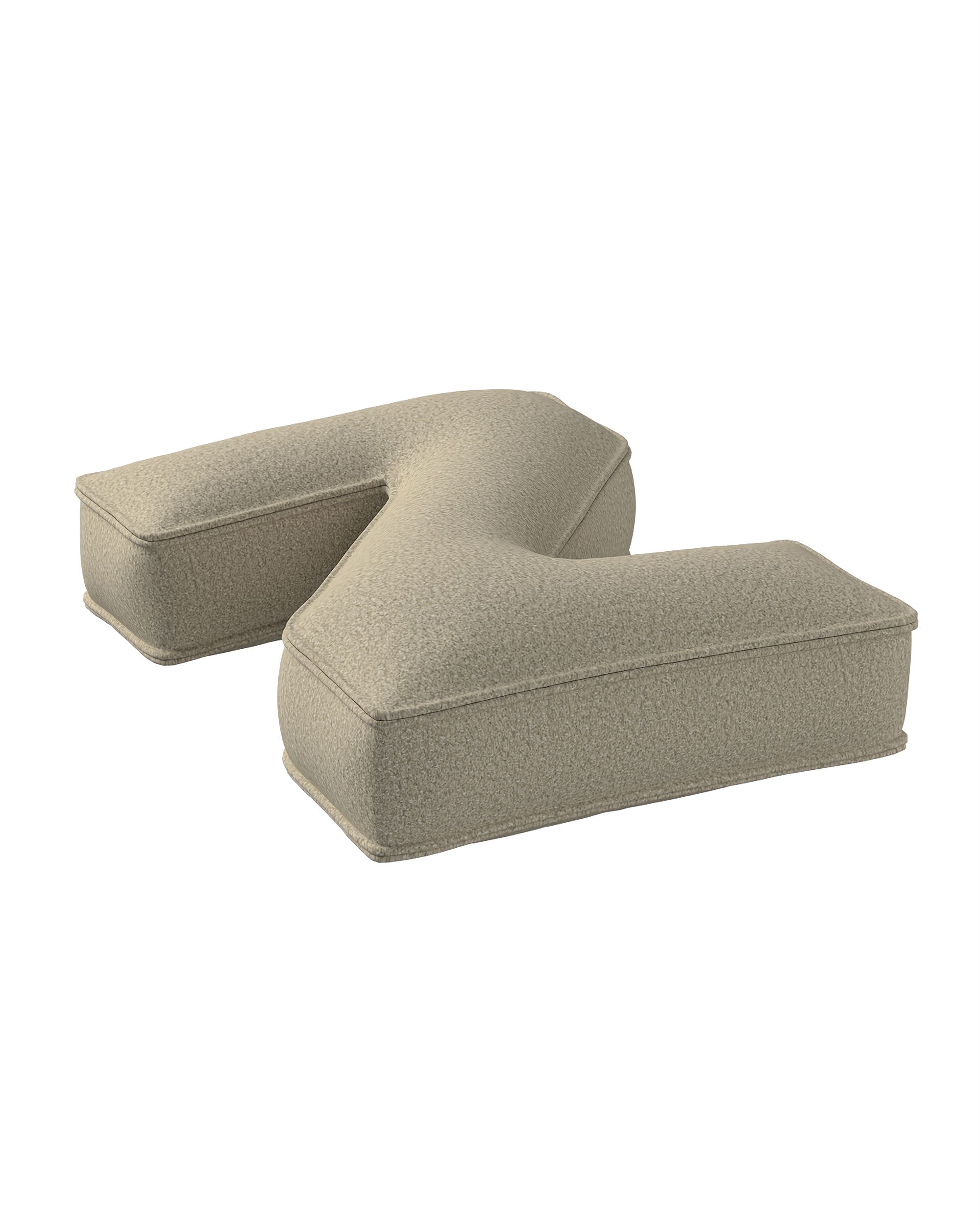 Buchstabenkissen Z Farbe beige Stoff strukturiert (hover)