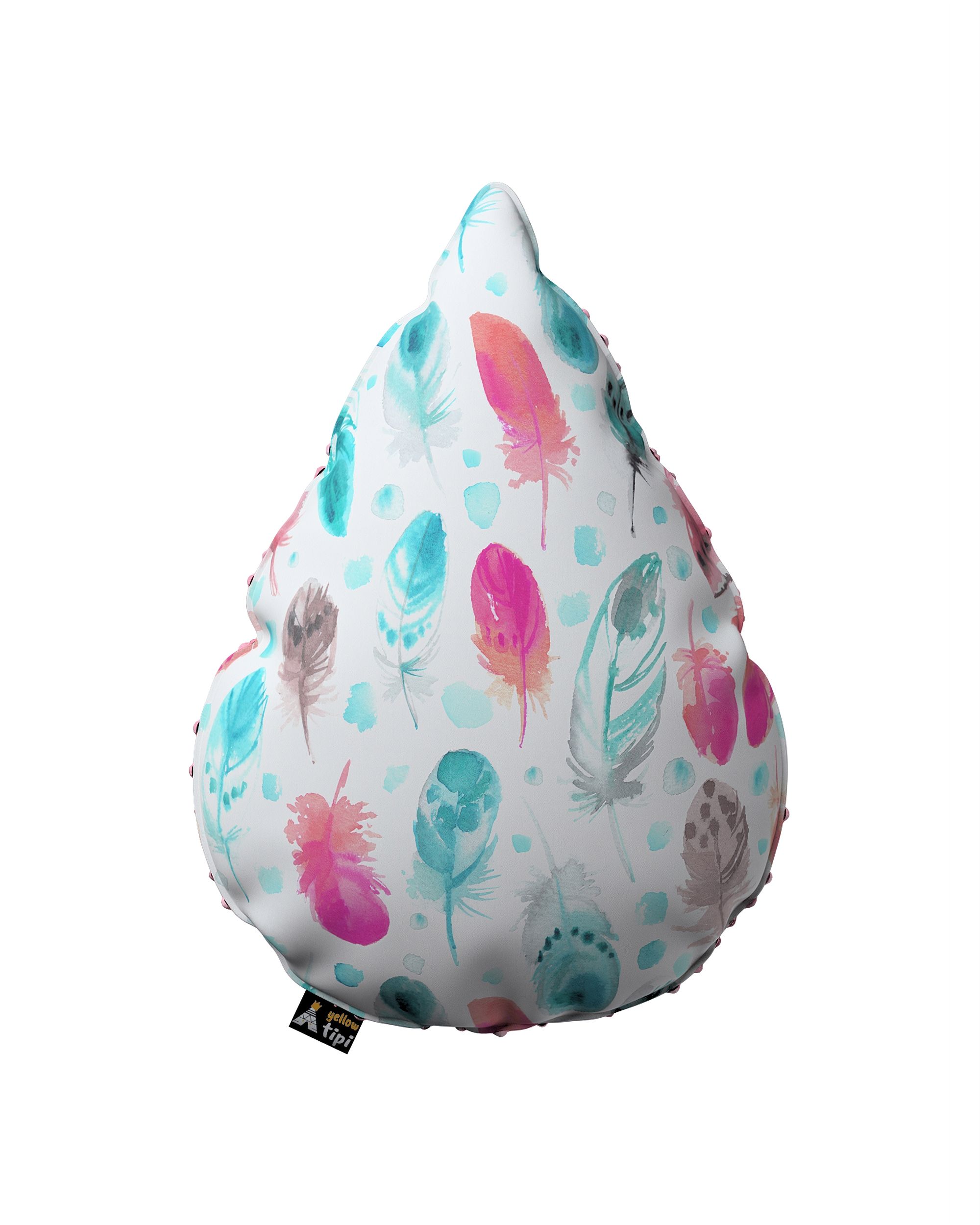 Kissen Sweet Drop aus Minky Farbe blau Stoff gemustert