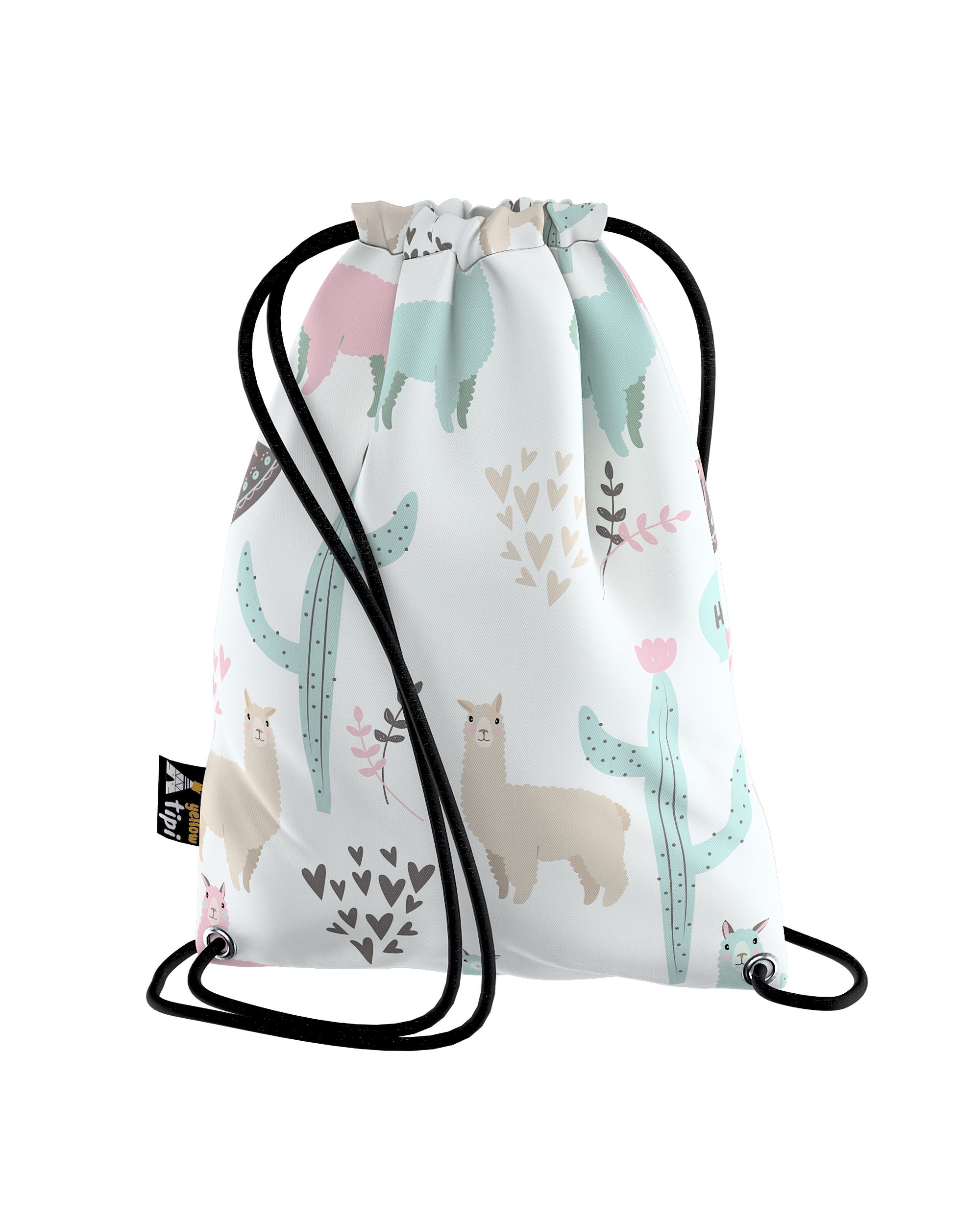 Rucksackbeutel Kiddy Farbe grün Stoff gemustert