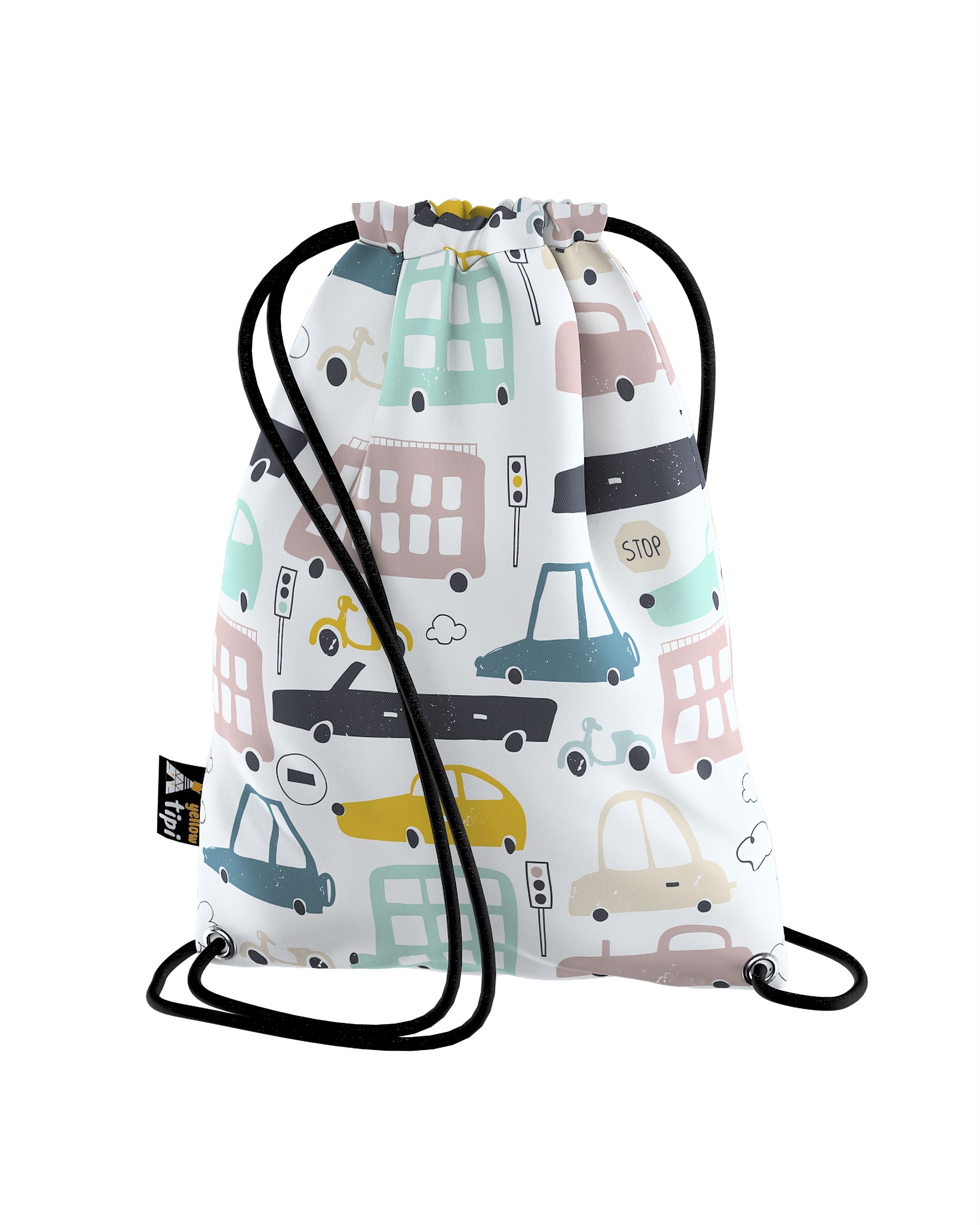 Rucksackbeutel Kiddy Farbe beige Stoff gemustert