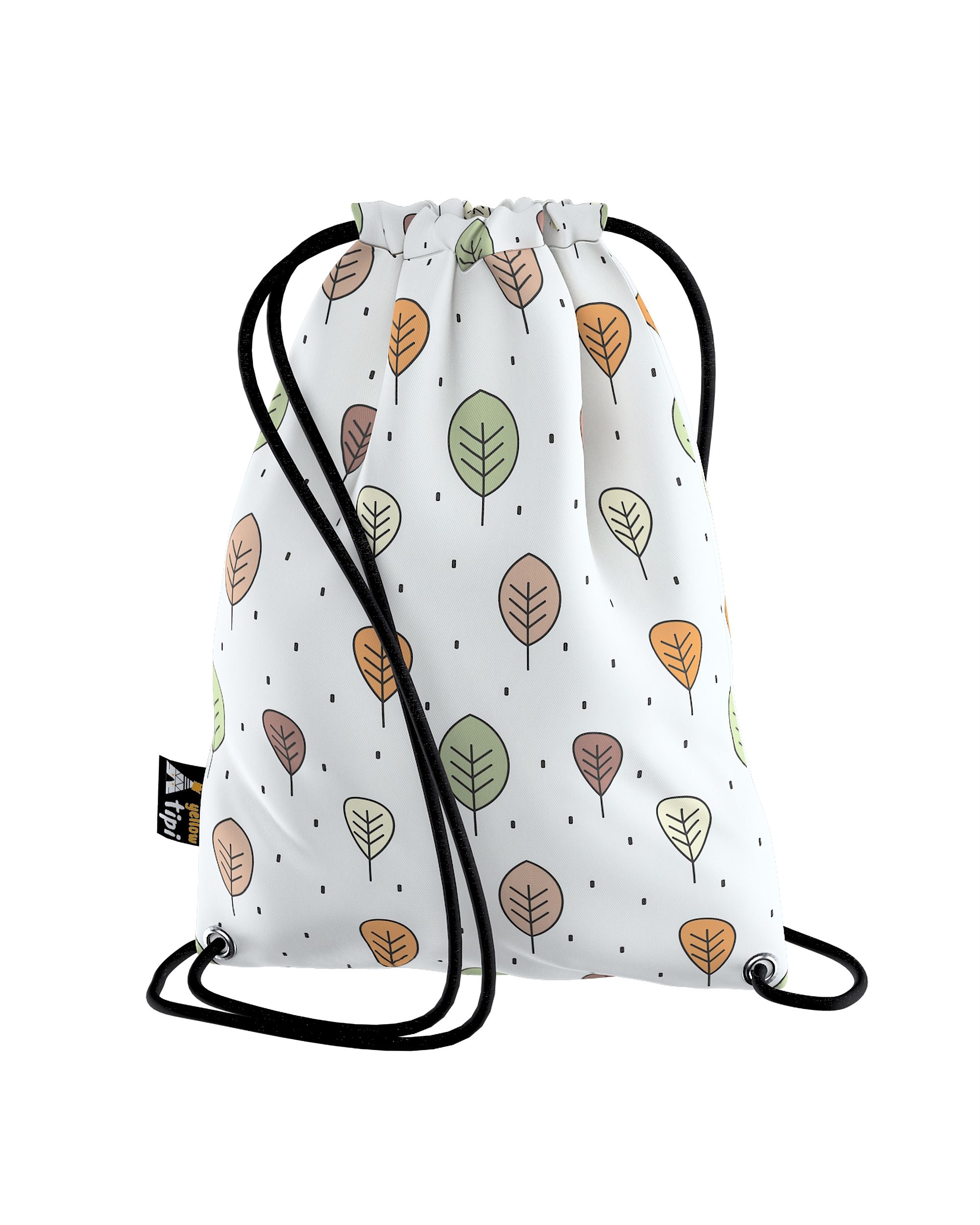 Rucksackbeutel Kiddy Farbe braun Stoff gemustert