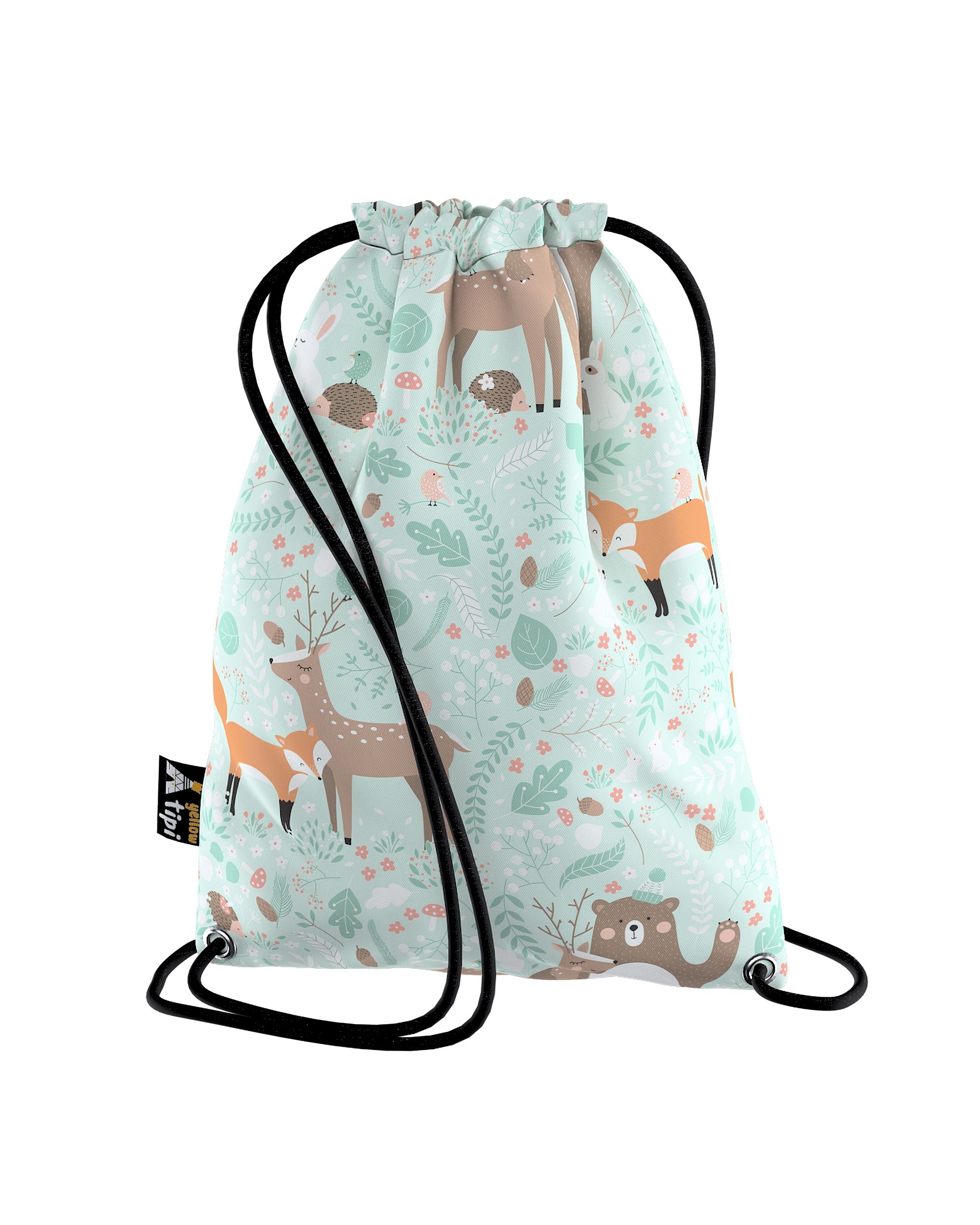 Rucksackbeutel Kiddy Farbe grün Stoff gemustert