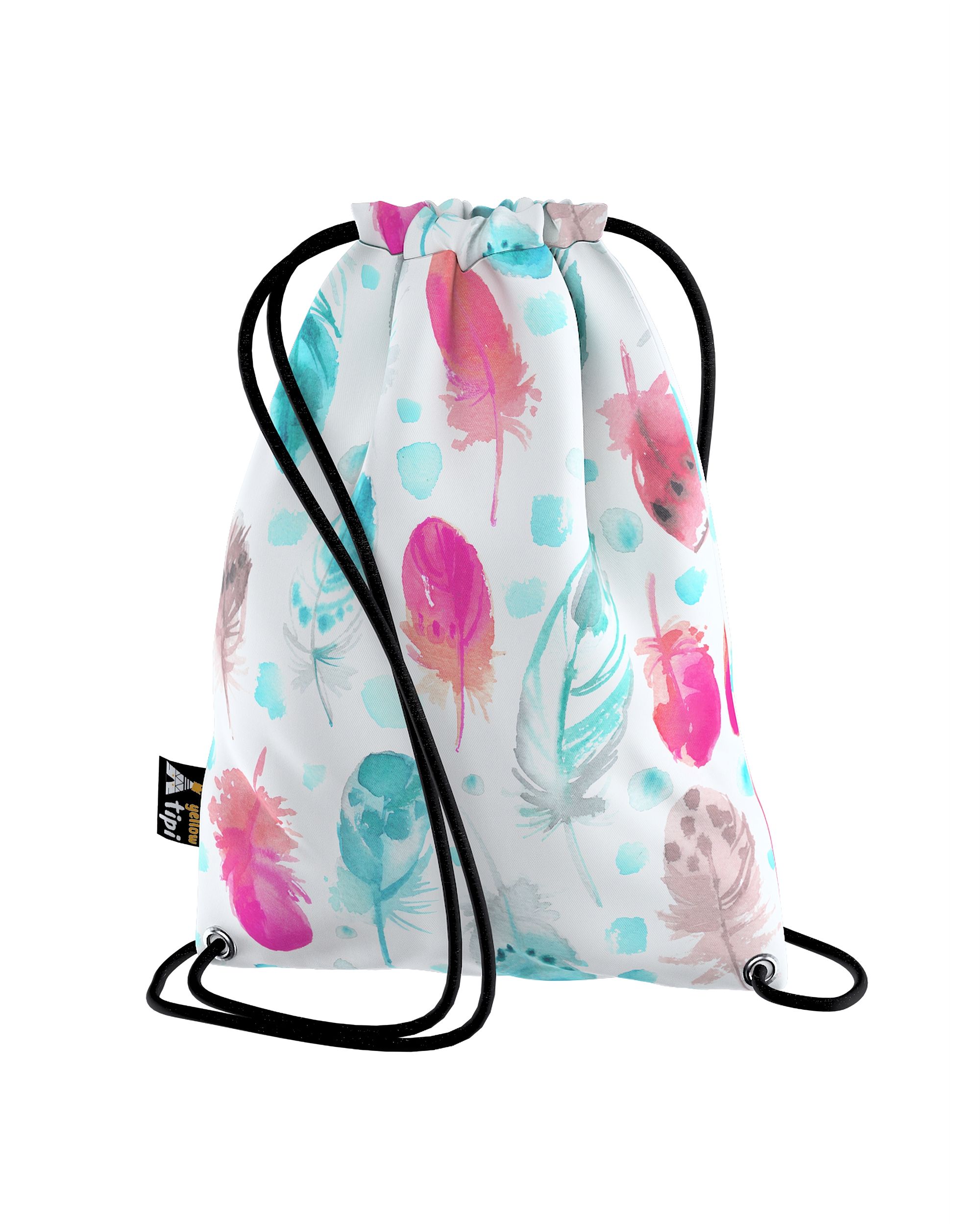 Rucksackbeutel Kiddy Farbe blau Stoff gemustert