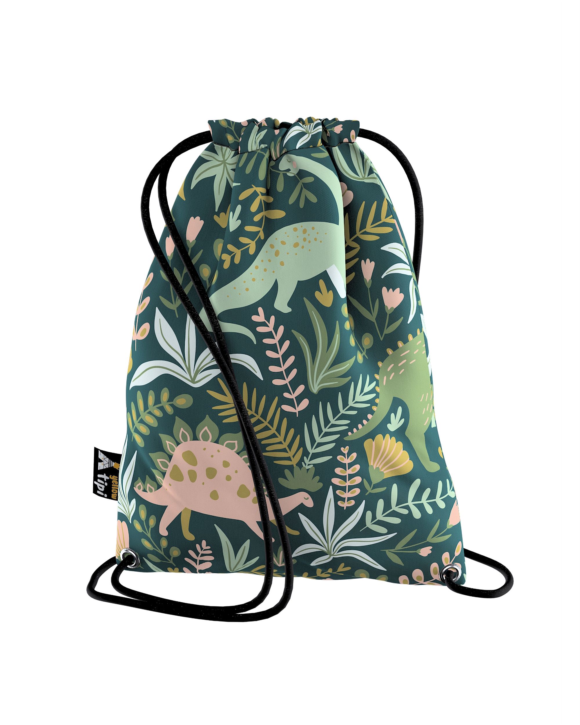 Rucksackbeutel Kiddy Farbe grün Stoff gemustert