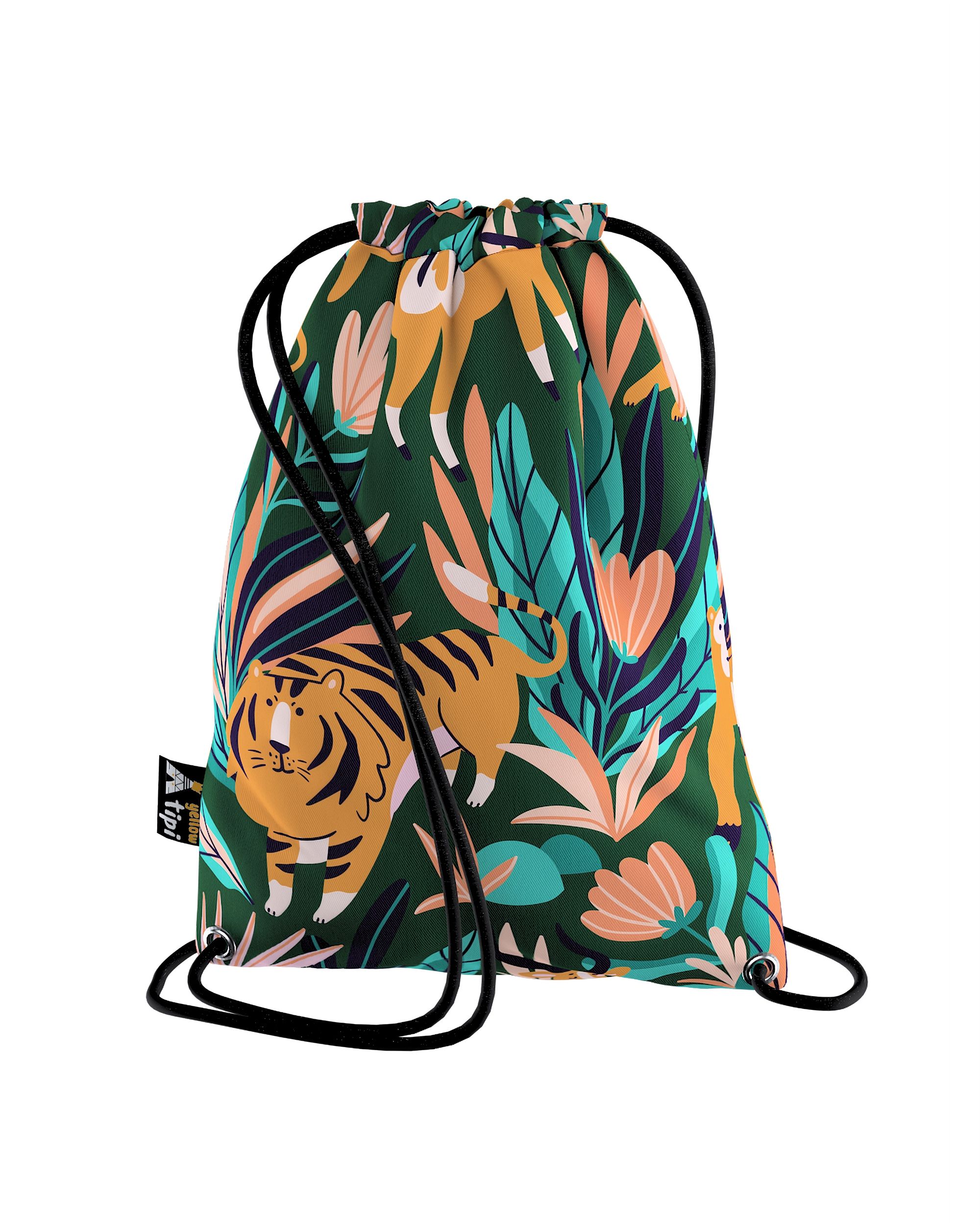 Rucksackbeutel Kiddy Farbe orange Stoff gemustert