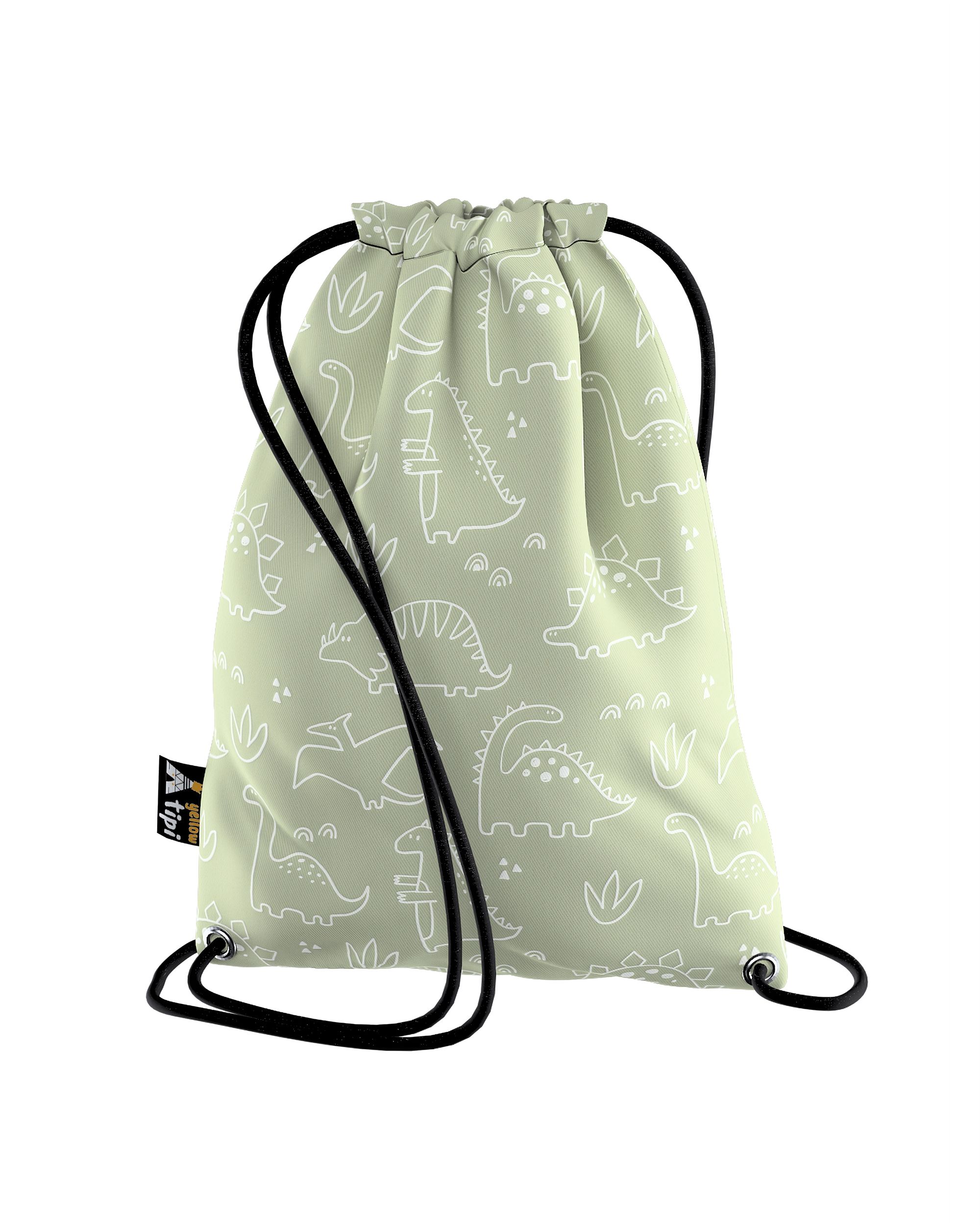 Rucksackbeutel Kiddy Farbe grün Stoff gemustert