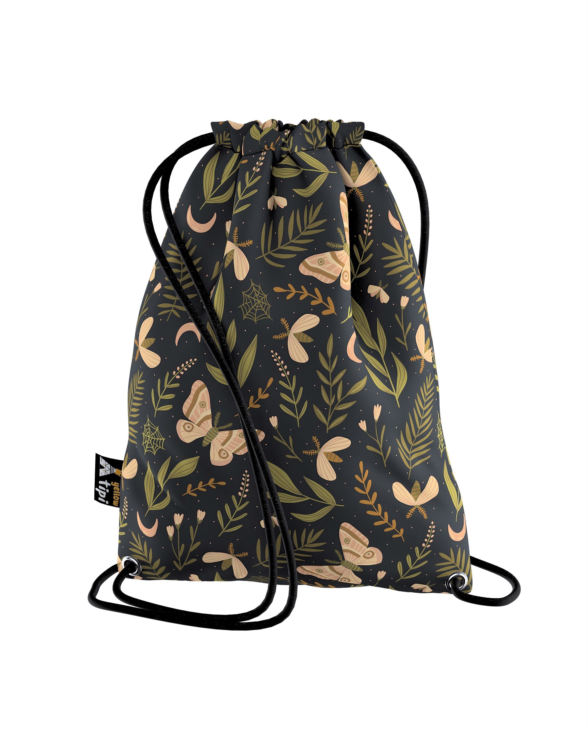 Rucksackbeutel Kiddy Farbe schwarz Stoff gemustert