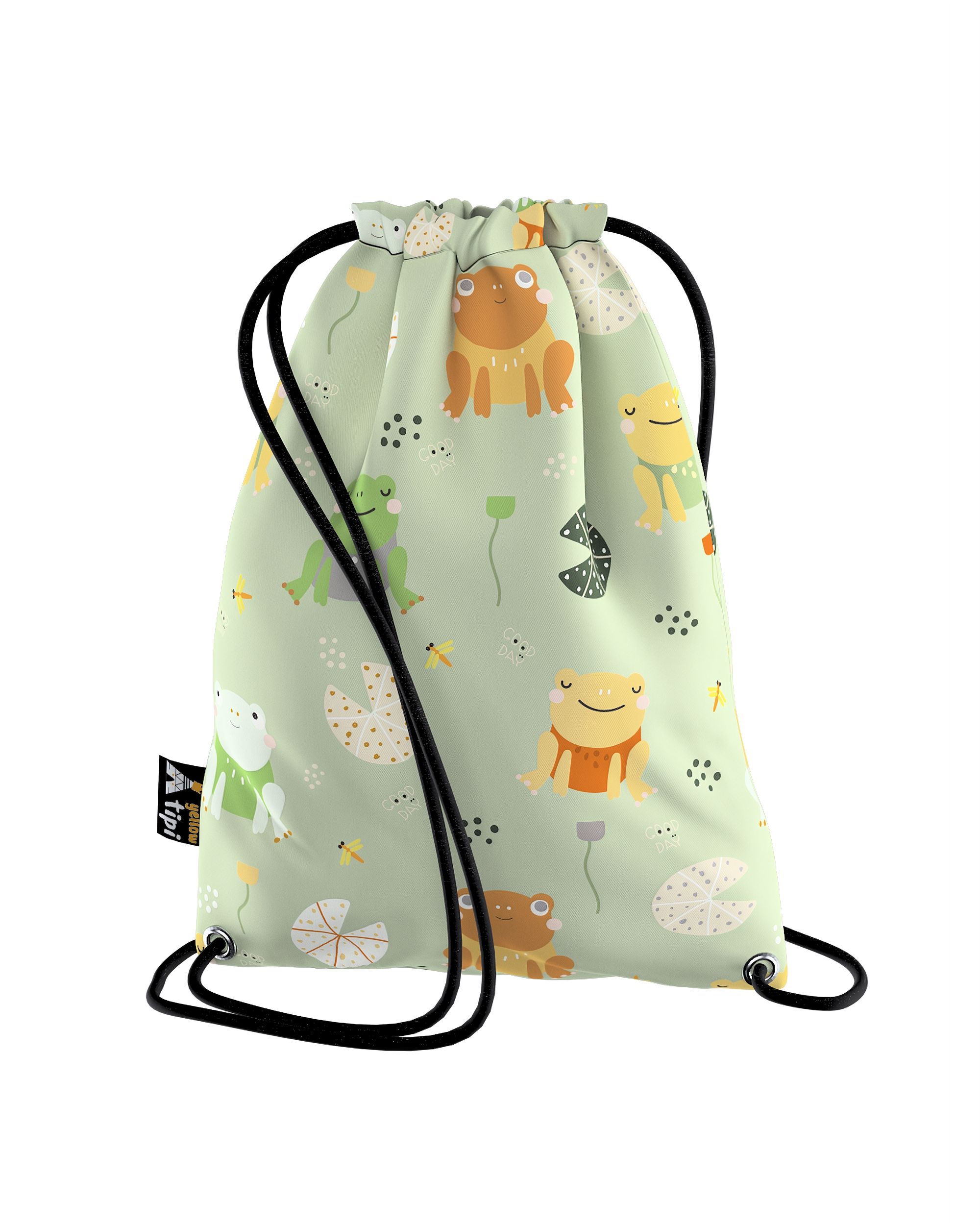 Rucksackbeutel Kiddy Farbe grün Stoff gemustert