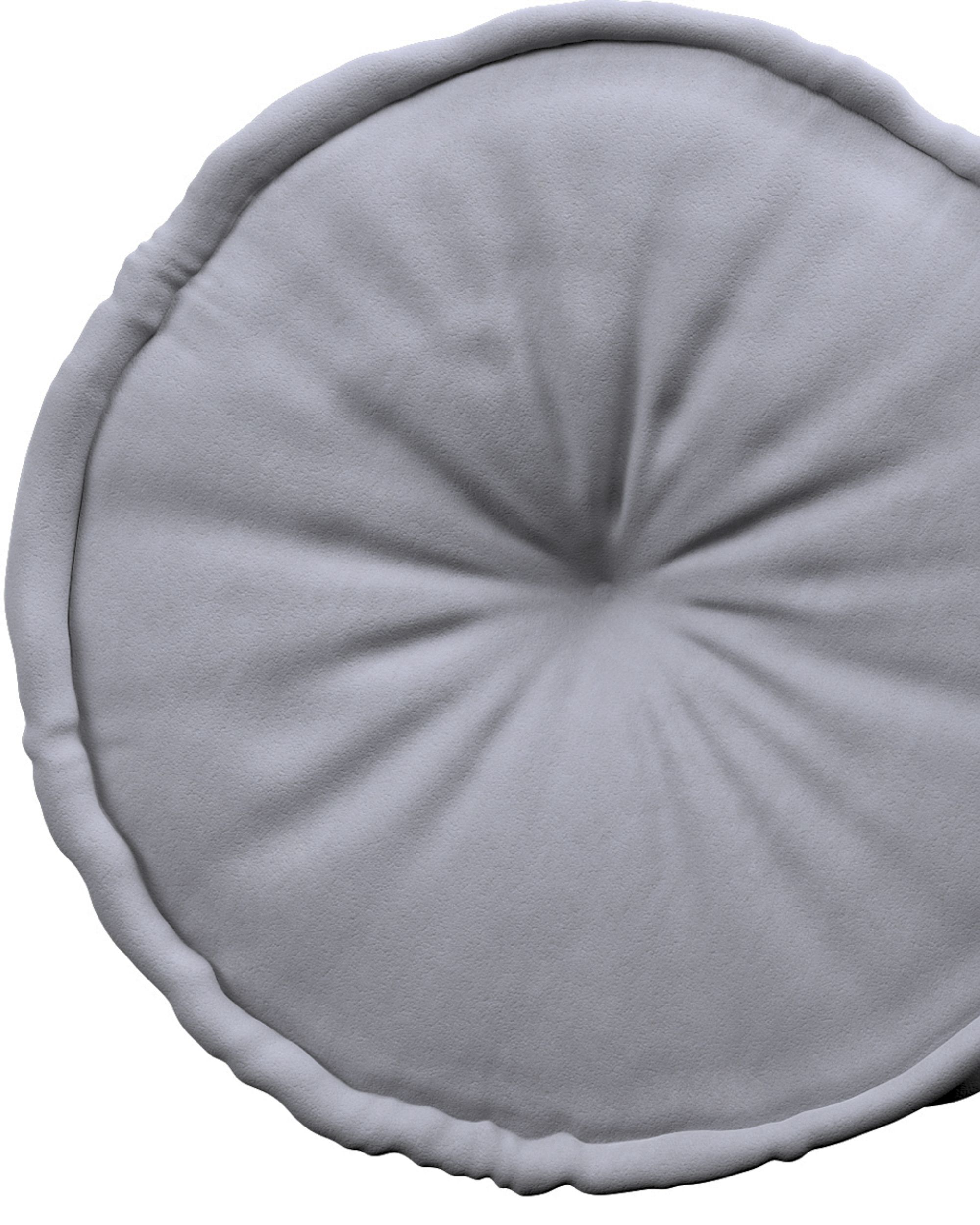Französischer Pouf Farbe grau Stoff glänzend, samt (hover)
