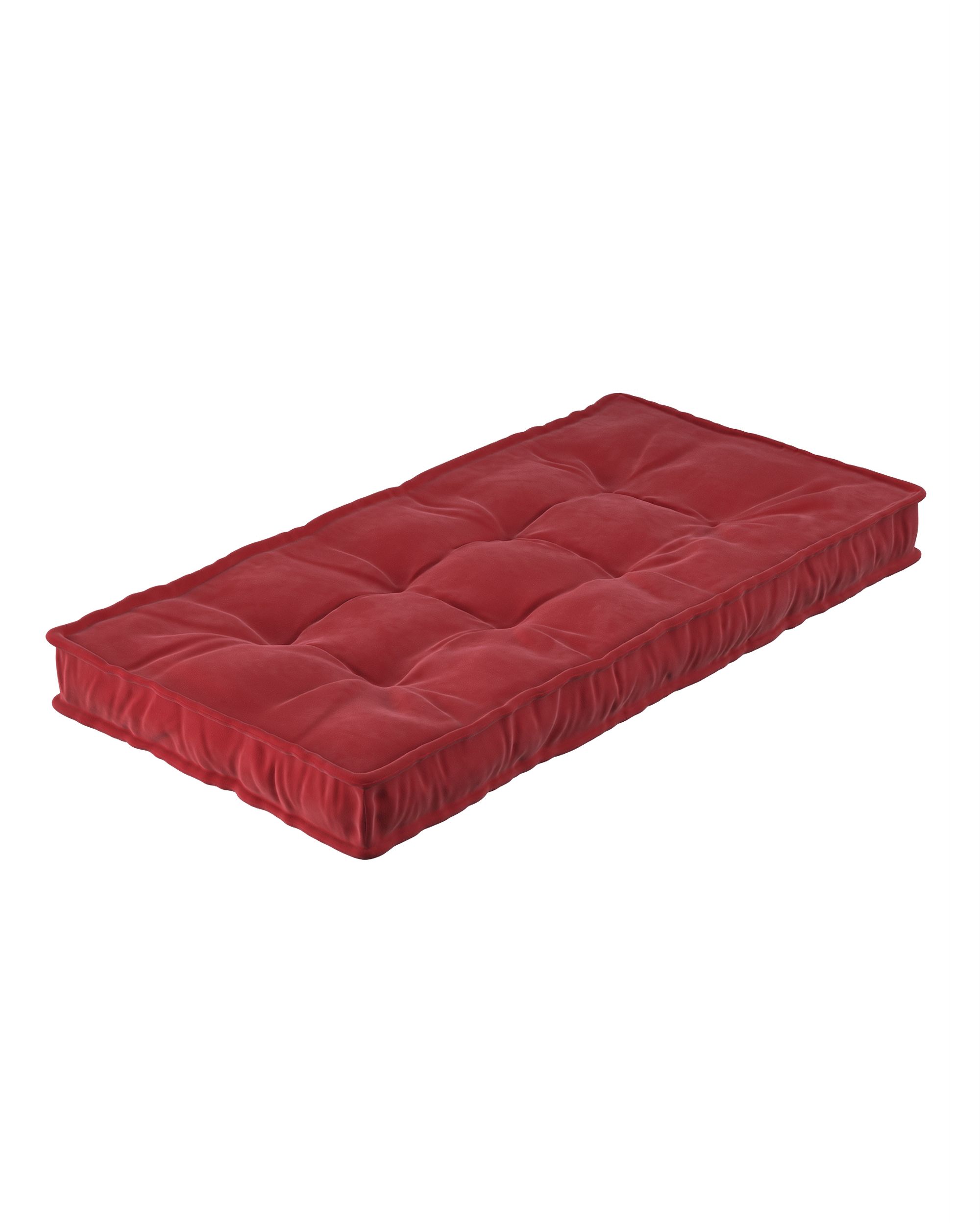Französische Matratze Farbe rot Stoff glänzend, samt