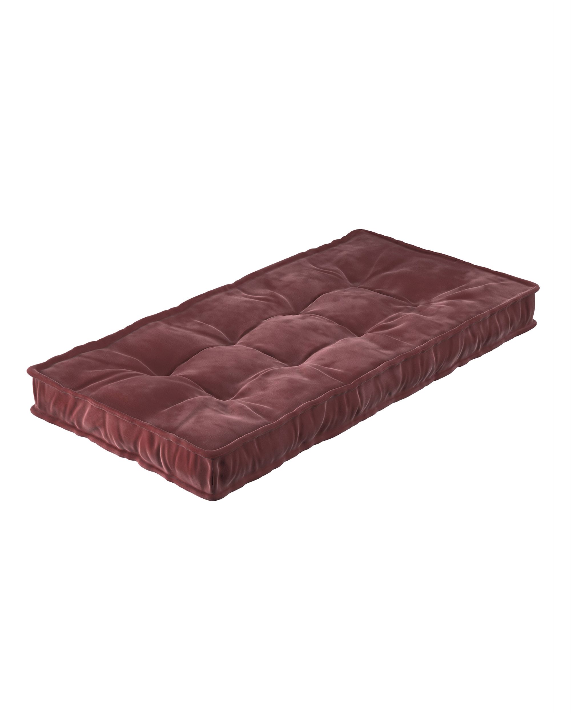 Französische Matratze Farbe rot Stoff glänzend, samt