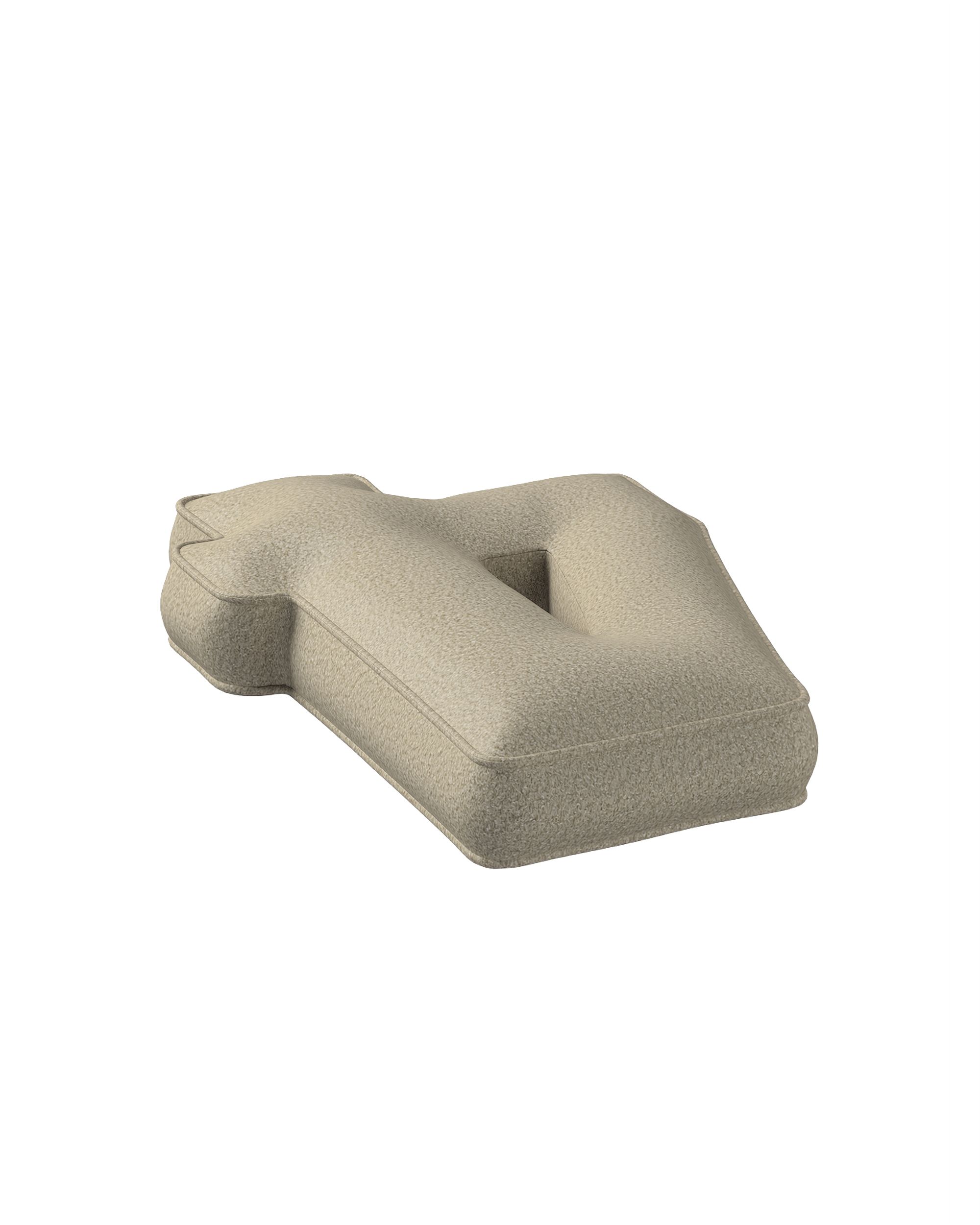 Zahlenkissen 4 Farbe beige Stoff strukturiert (hover)