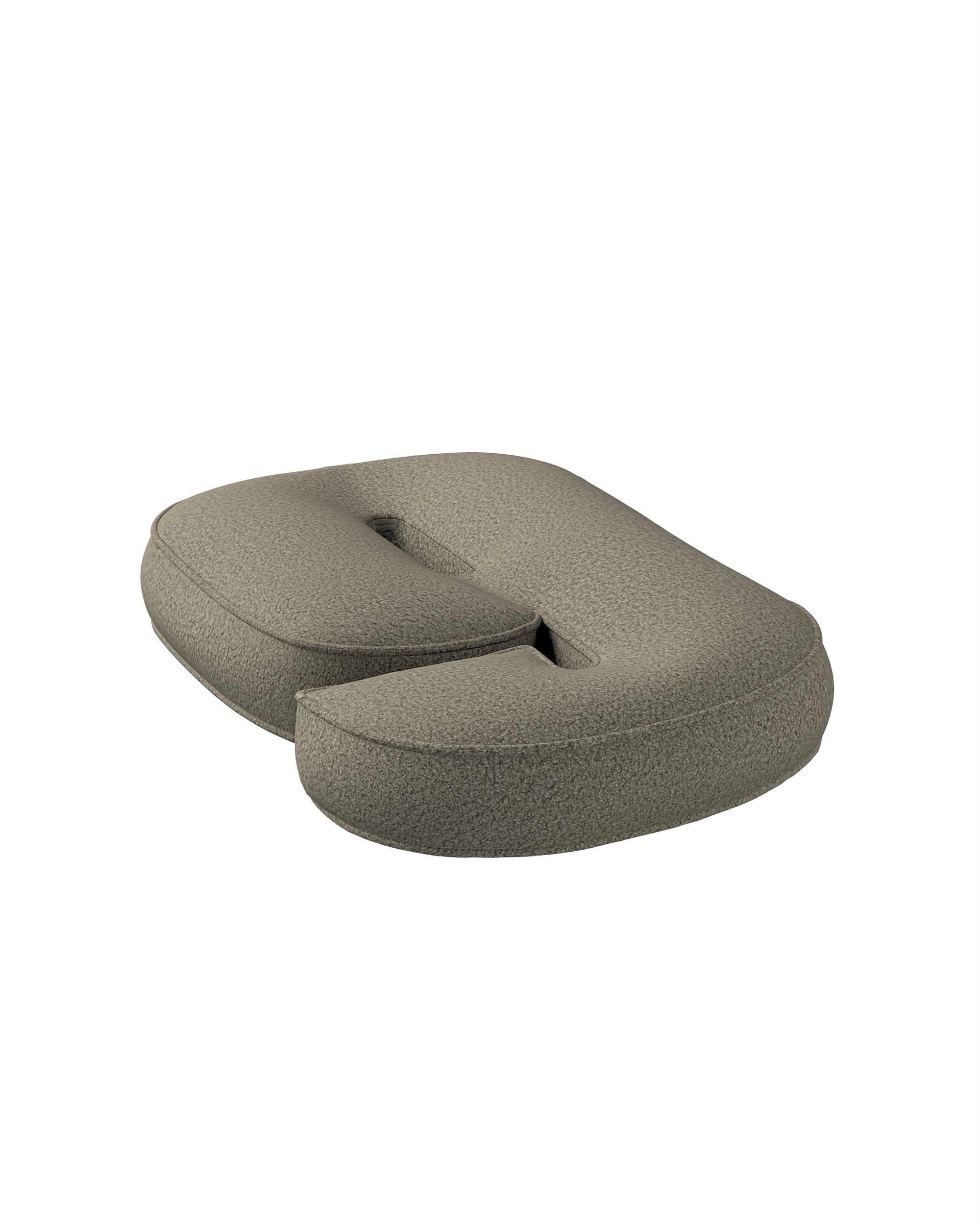 Zahlenkissen 6 Farbe beige Stoff strukturiert (hover)
