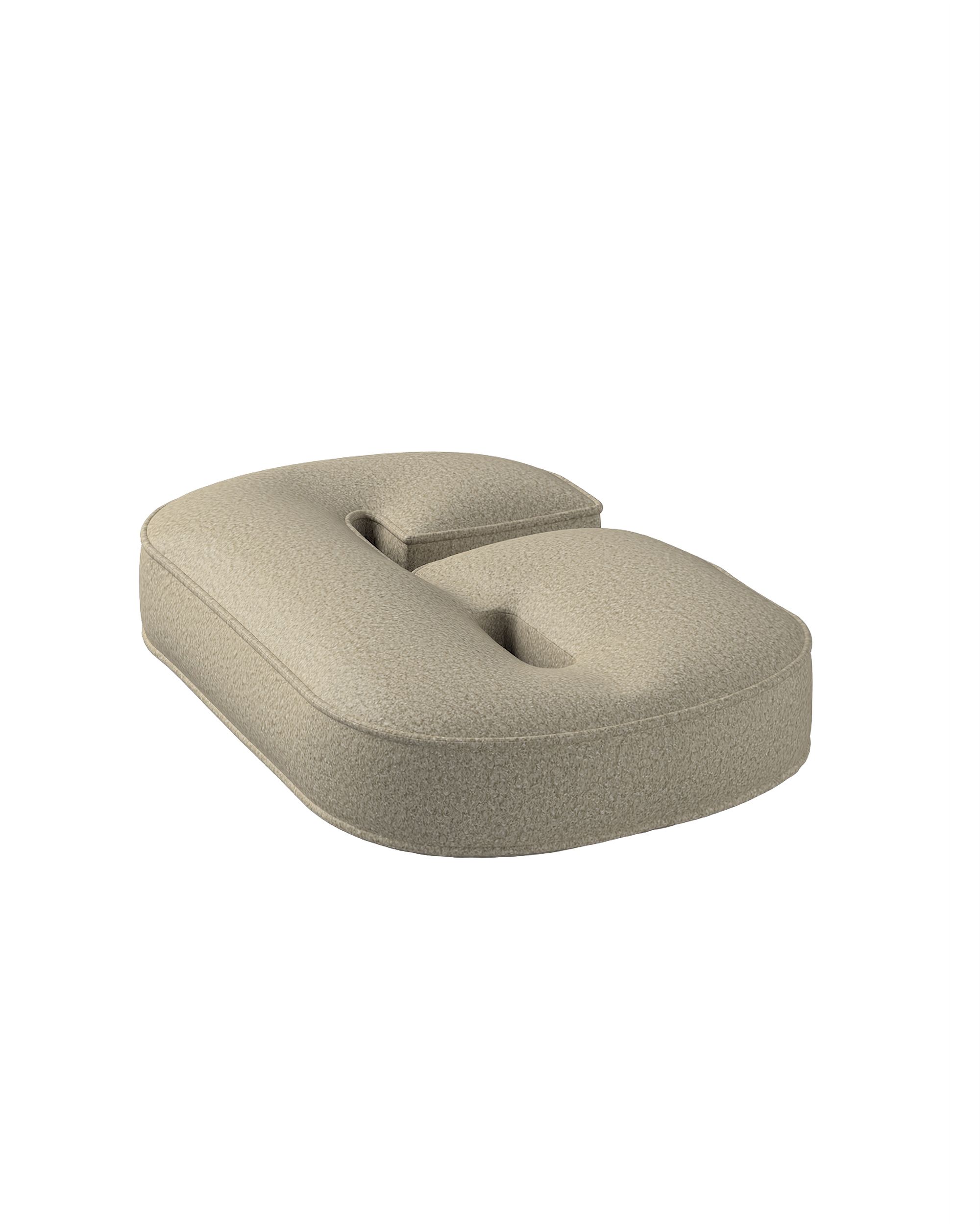 Zahlenkissen 9 Farbe beige Stoff strukturiert (hover)