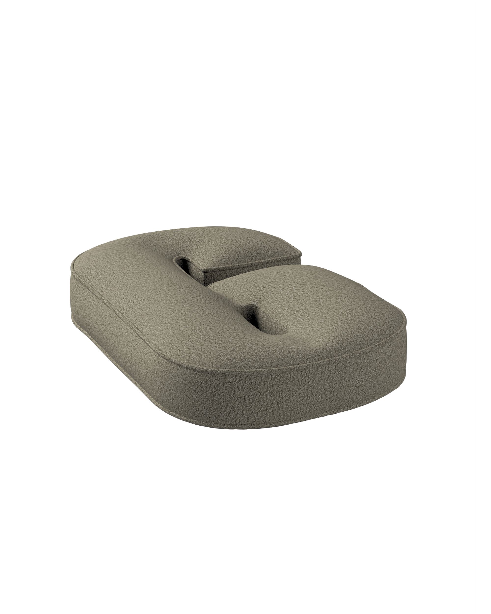 Zahlenkissen 9 Farbe beige Stoff strukturiert (hover)