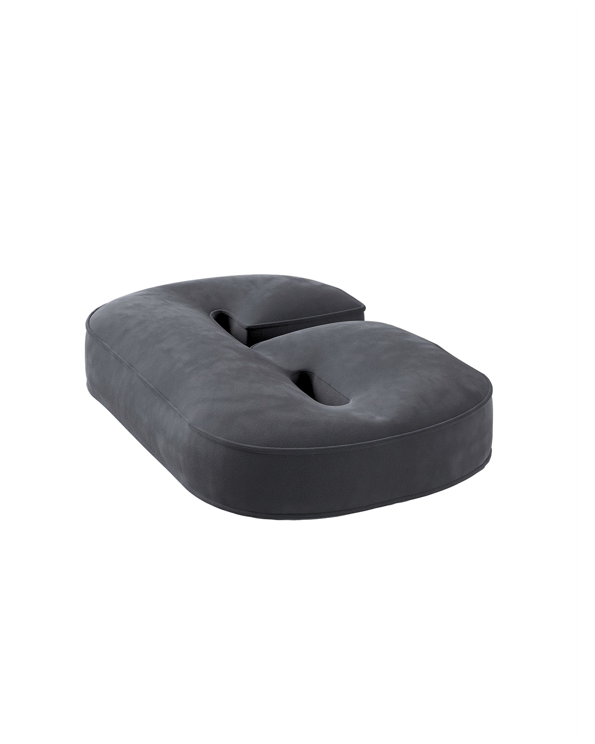 Zahlenkissen 9 Farbe grau Stoff glänzend, samt (hover)