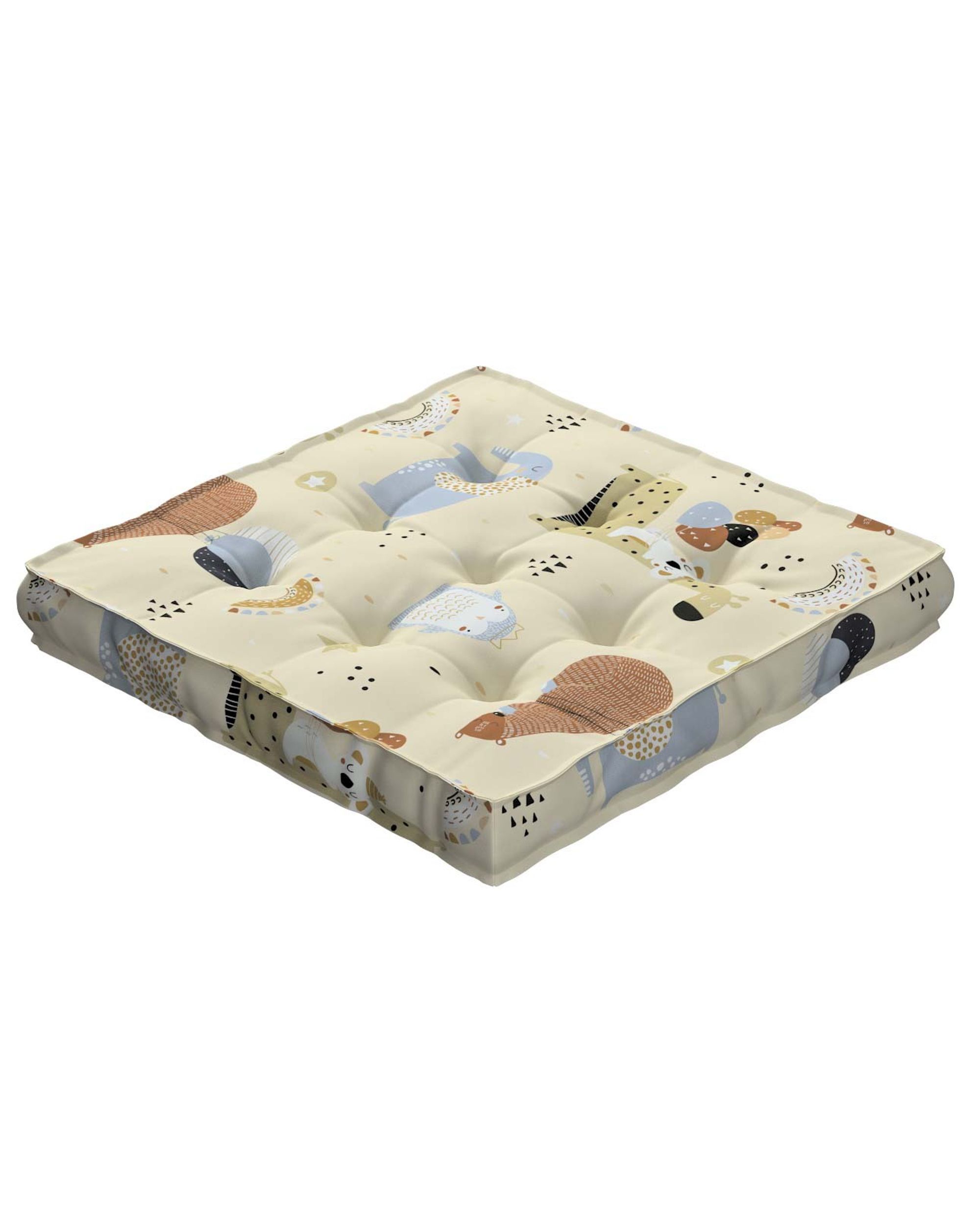Sitzkissen Tomi Farbe beige Stoff gemustert