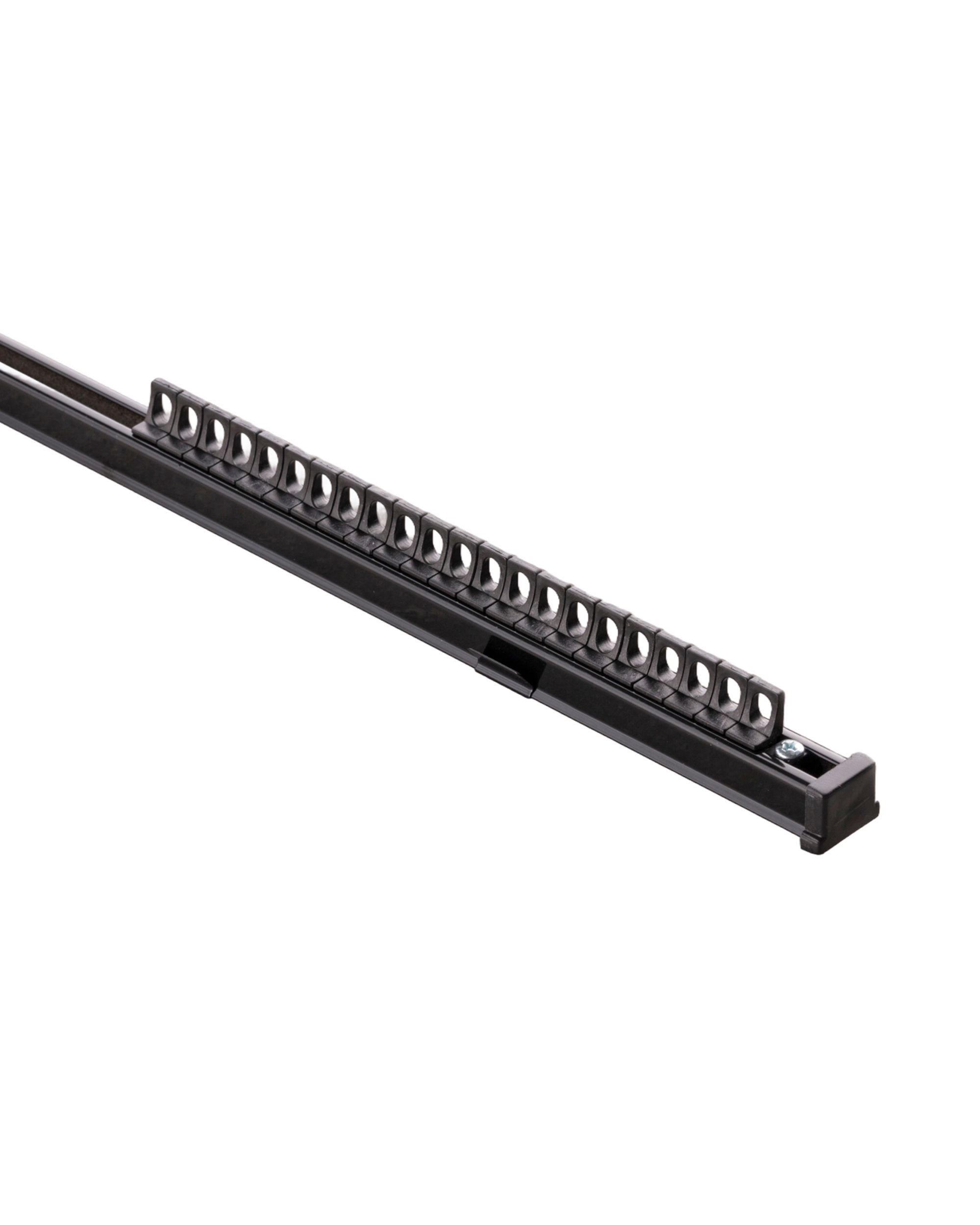 Aluminium-Gardinenschiene 1-läufig im Set 180cm schwarz