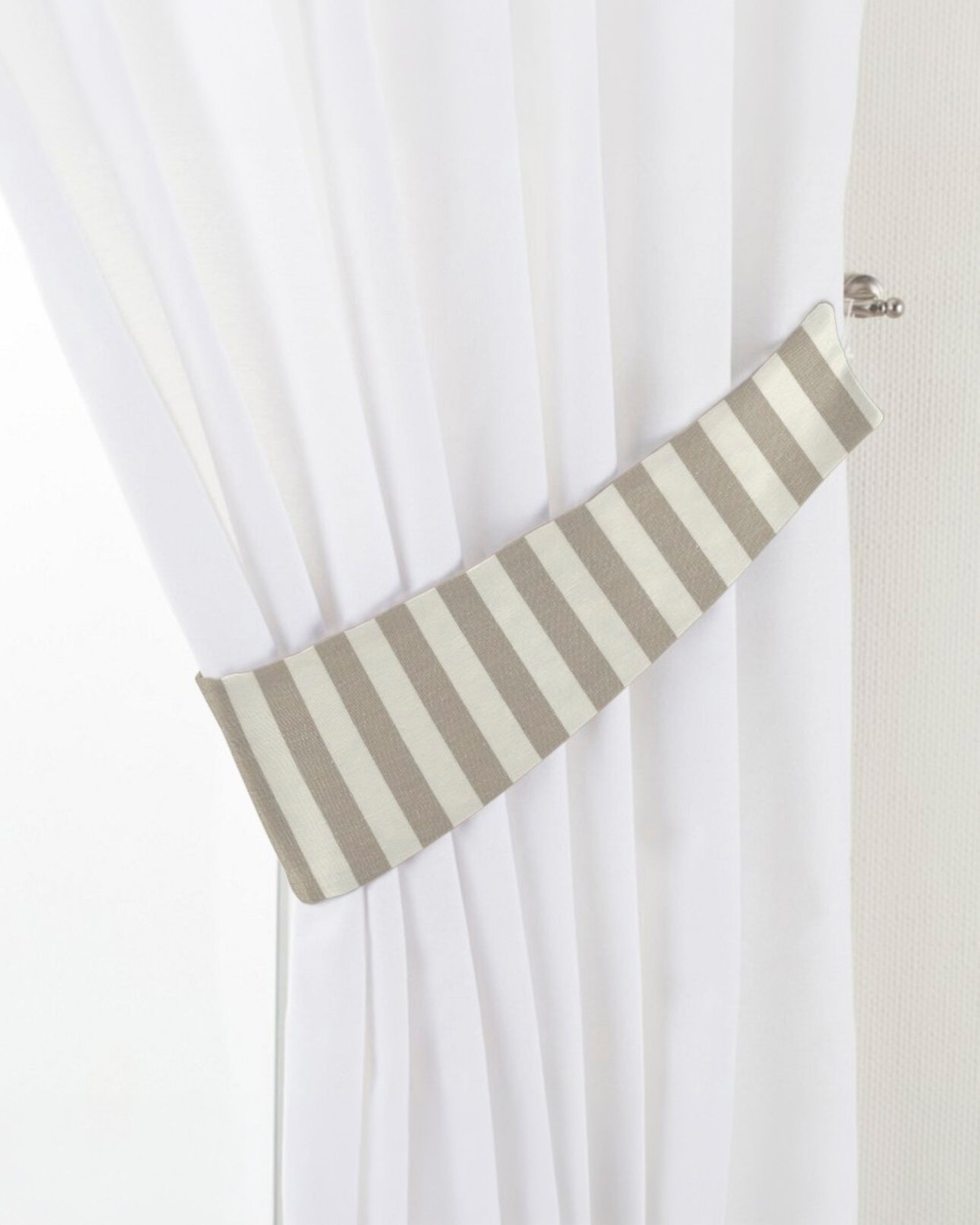 Raffhalter Farbe beige Stoff gemustert